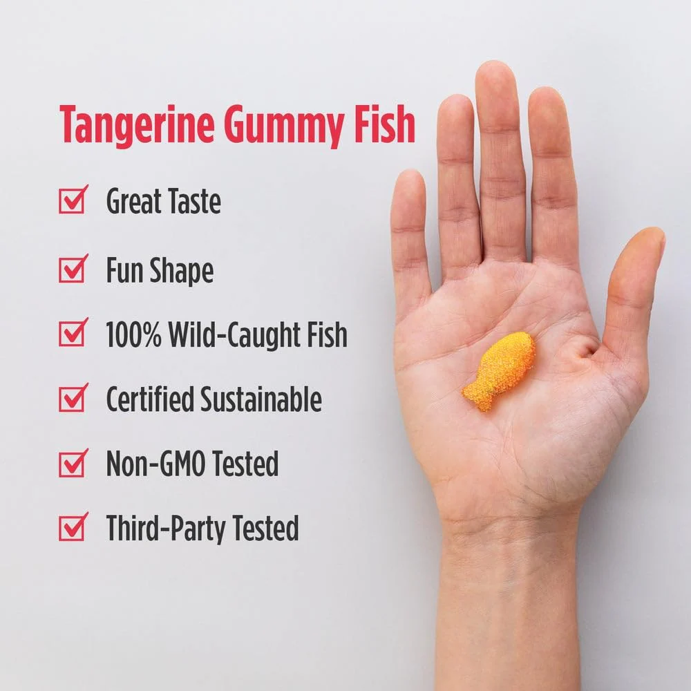 Nordic Naturals Nordic Omega-3 Gummy Fish, Tangerine - 30 Gummy Fish - 124 mg Total Omega-3s with EPA & DHA - Non-GMO - 30 Servings - Image 4
