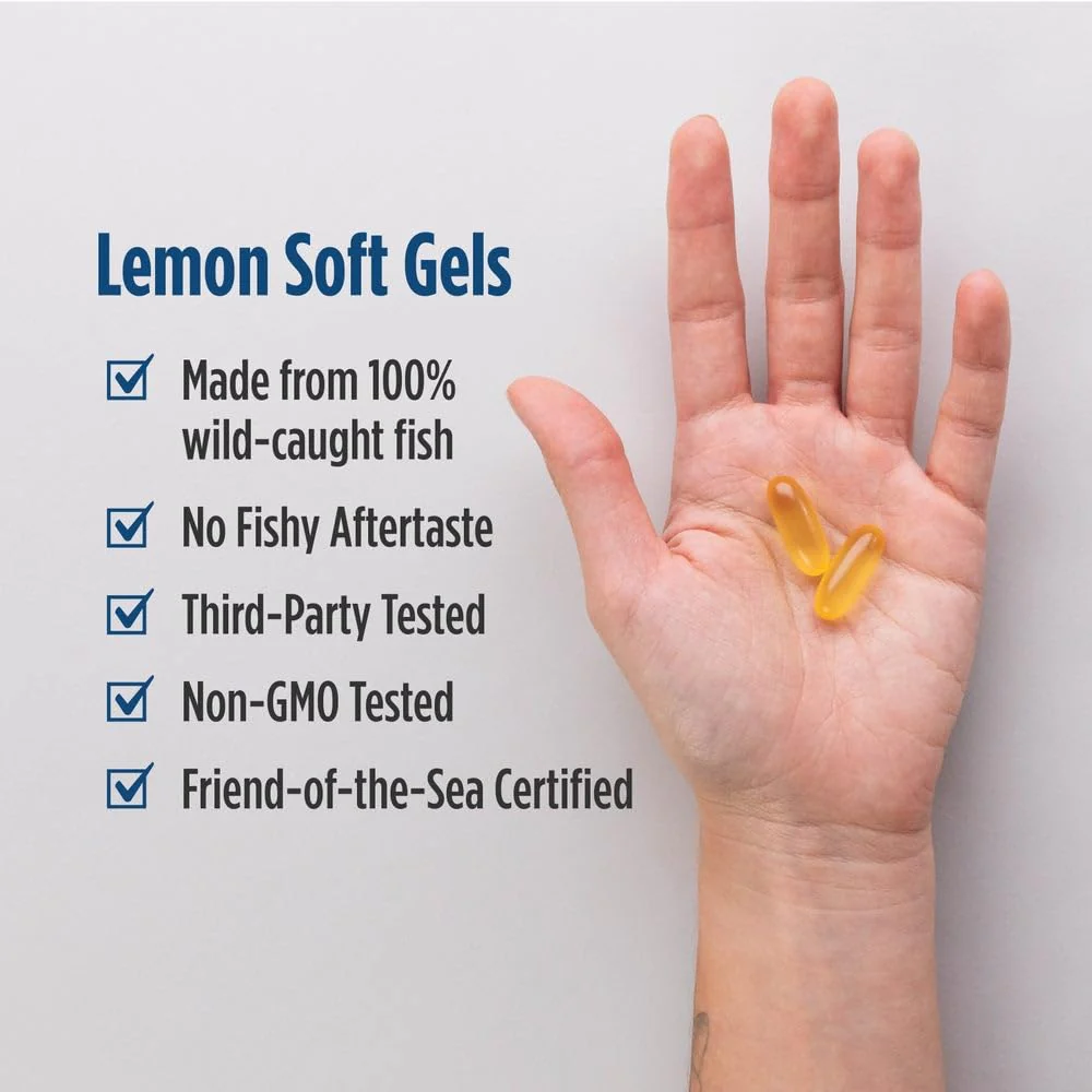Nordic Naturals Omega-3, Lemon Flavor - 60 Soft Gels - 690 mg Omega-3 - Fish Oil - EPA & DHA - Immune Support, Brain & Heart Health, Optimal Wellness - Non-GMO - 30 Servings - Image 3
