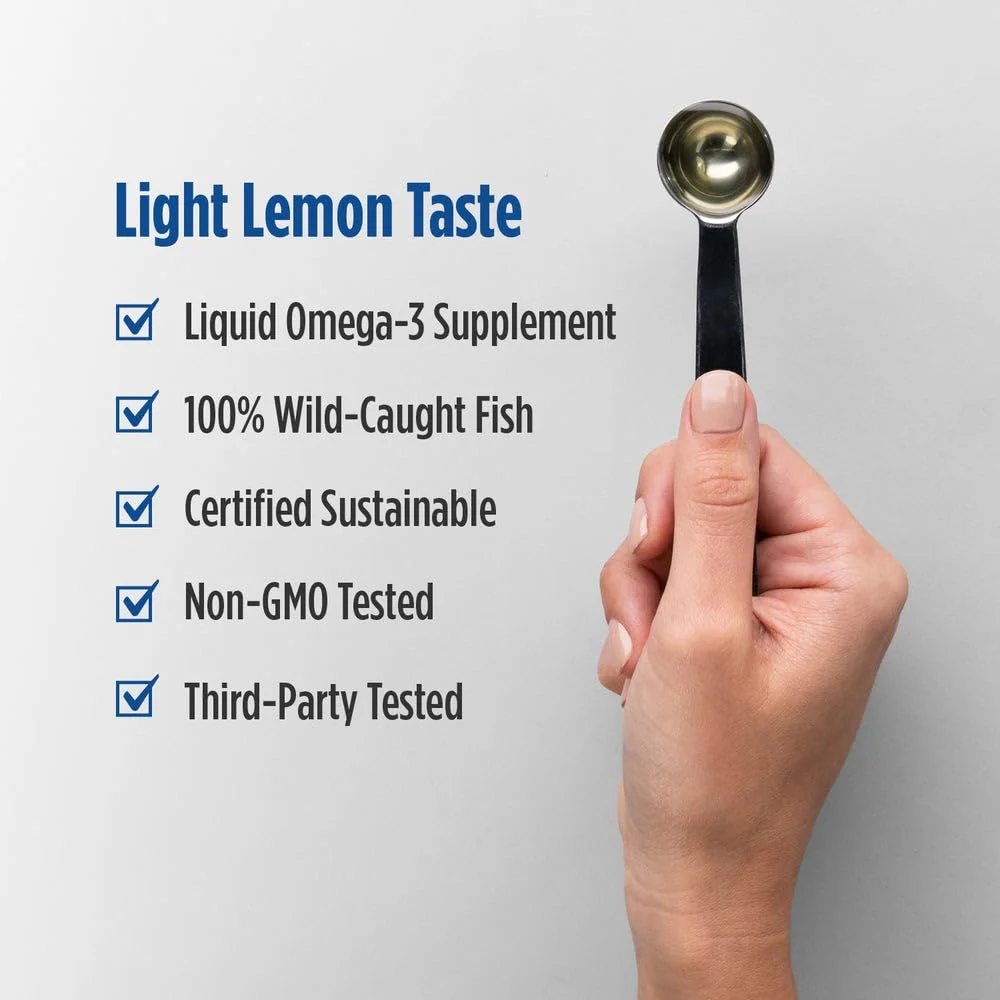Nordic Naturals Omega-3, Lemon Flavor - 8 oz - 1560 mg Omega-3 - Fish Oil - EPA & DHA - Immune Support, Brain & Heart Health, Optimal Wellness - Non-GMO - 48 Servings - Image 4