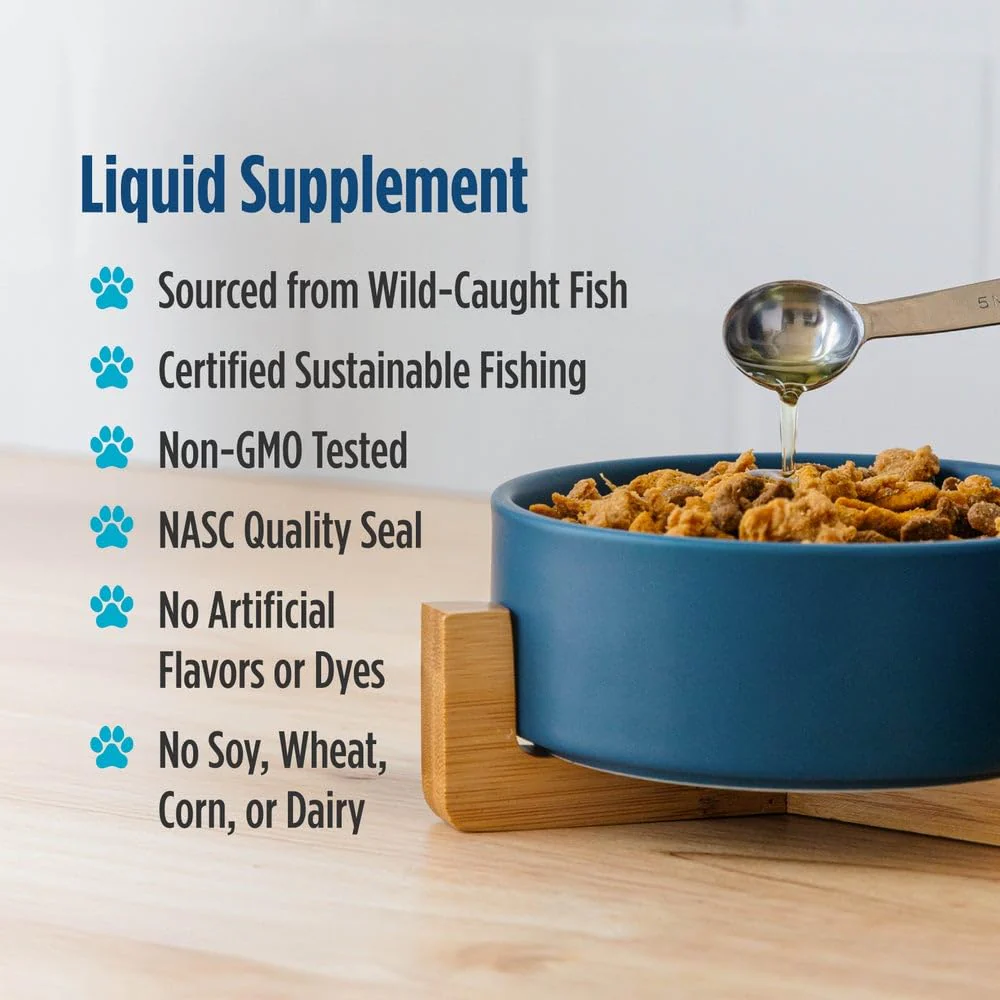 Nordic Naturals Omega-3 Pet, Unflavored - 16 oz - 1380 mg Omega-3 Per Teaspoon - Fish Oil for Large to Very Large Dogs with EPA & DHA - Promotes Heart, Skin, Coat, & Immune Health - Image 5