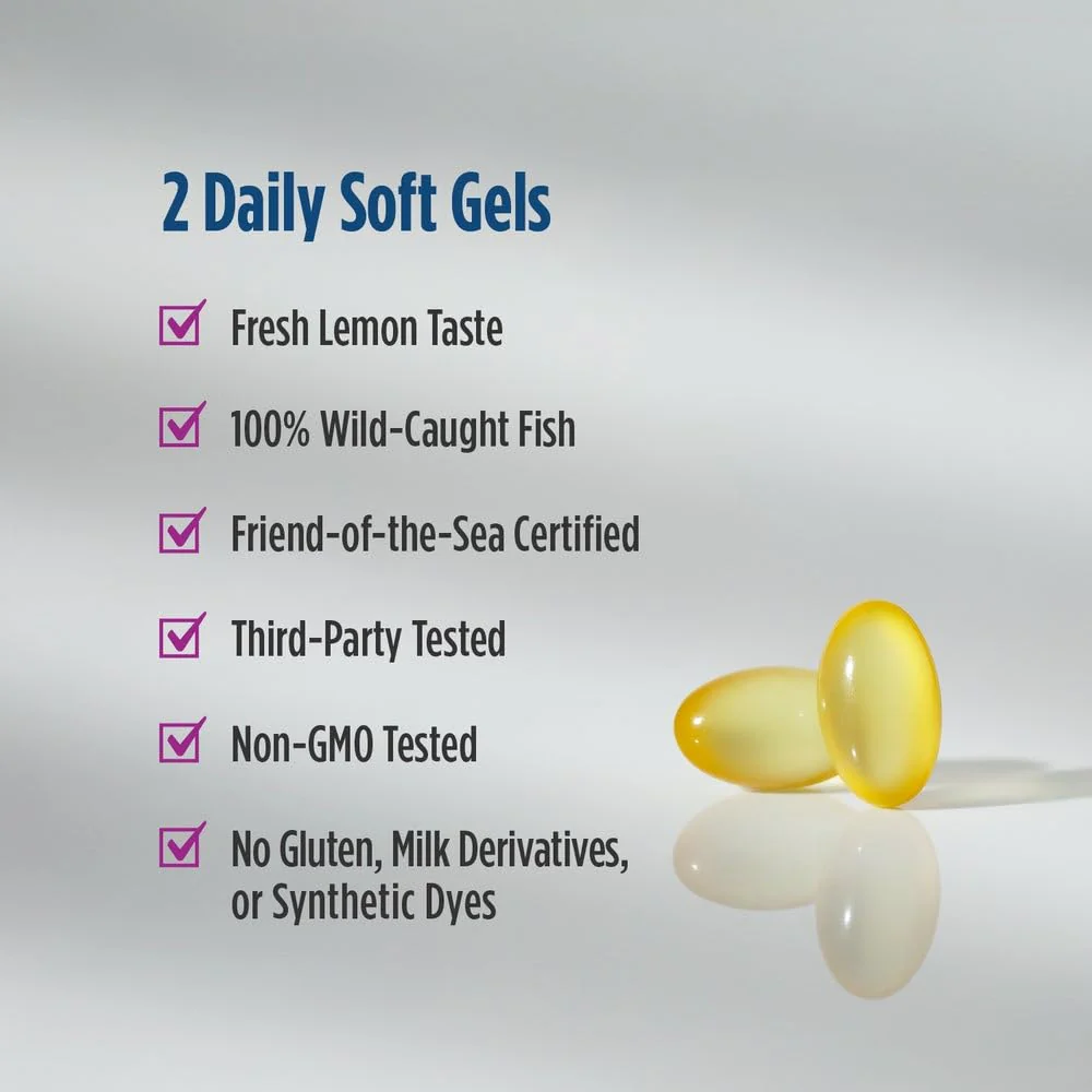 Nordic Naturals Postnatal Omega-3, Lemon - 60 Soft Gels - 1120 Total Omega-3 + 1000 IU Vitamin D3 - Formulated for New Moms; Supports Optimal Wellness, Positive Mood, Healthy Metabolism - 30 Servings - Image 4