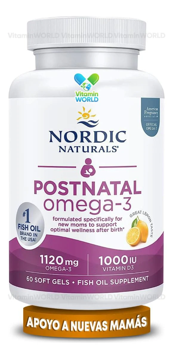 Nordic Naturals Postnatal Omega-3, Lemon - 60 Soft Gels - 1120 Total Omega-3 + 1000 IU Vitamin D3 - Formulated for New Moms; Supports Optimal Wellness, Positive Mood, Healthy Metabolism - 30 Servings - Image 7