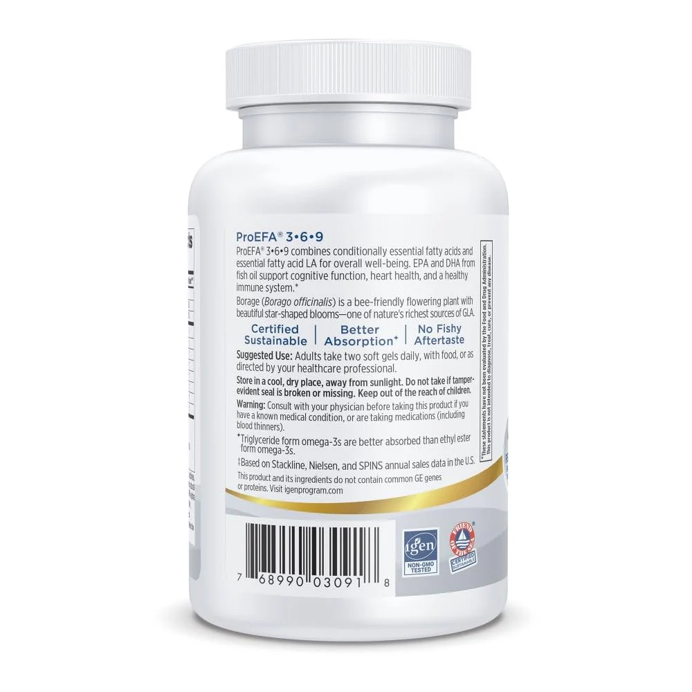 Nordic Naturals ProEFA 3-6-9, Lemon Flavor - 90 Soft Gels - 565 mg Omega-3 - EPA & DHA with Added GLA - Healthy Skin, Cognition, & Positive Mood - Non-GMO - 45 Servings - Image 7
