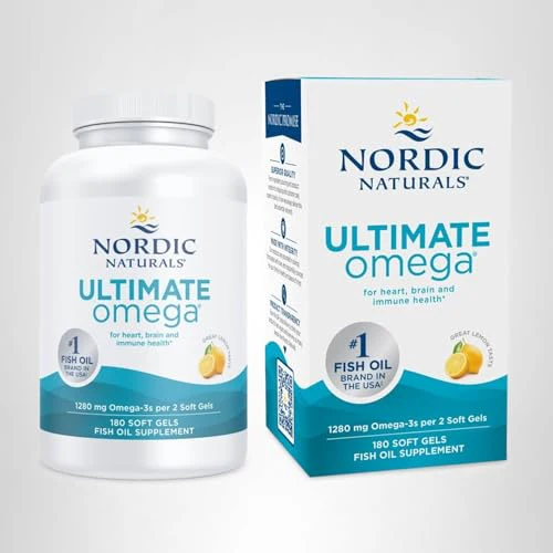 Nordic Naturals Ultimate Omega, Lemon Flavor - 60 Soft Gels - 1280 mg Omega-3 - High-Potency Fish Oil Supplement with EPA & DHA - Promotes Brain & Heart Health - Non-GMO - 30 Servings - Image 10
