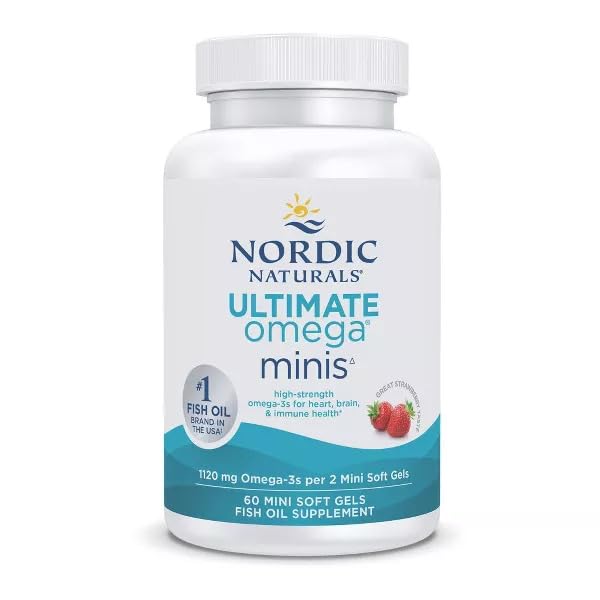 Nordic Naturals Ultimate Omega Minis, Strawberry Flavor - 60 Minis Soft Gels - 1120 mg Omega-3 - High-Potency Fish Oil Supplement - EPA & DHA - Promotes Brain & Heart Health - 30 Servings - Image 7