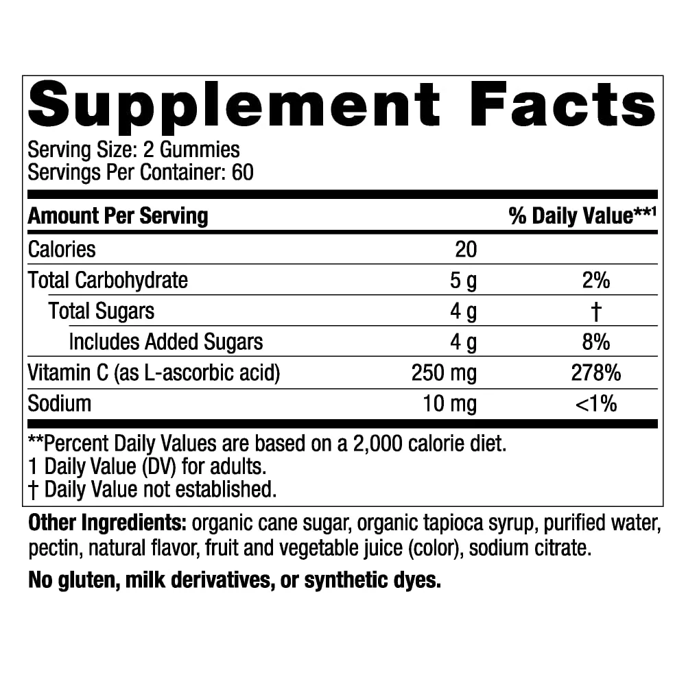 Nordic Naturals Vitamin C Gummies, Tart Tangerine - 120 Gummies - 250 mg Vitamin C - Immune Support, Antioxidant Protection, Child Growth & Development - Non-GMO, Vegan - 60 Servings - Image 7