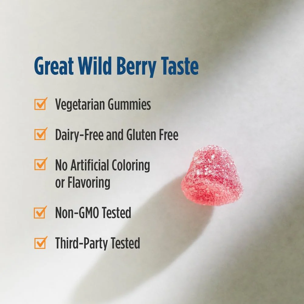 Nordic Naturals Vitamin D3 Gummies, Wild Berry - 120 Gummies - 1000 IU Vitamin D3, 1.4 mg Iron - Great Taste - Healthy Bones, Mood & Immune System Function - Non-GMO - 120 Servings - Image 4