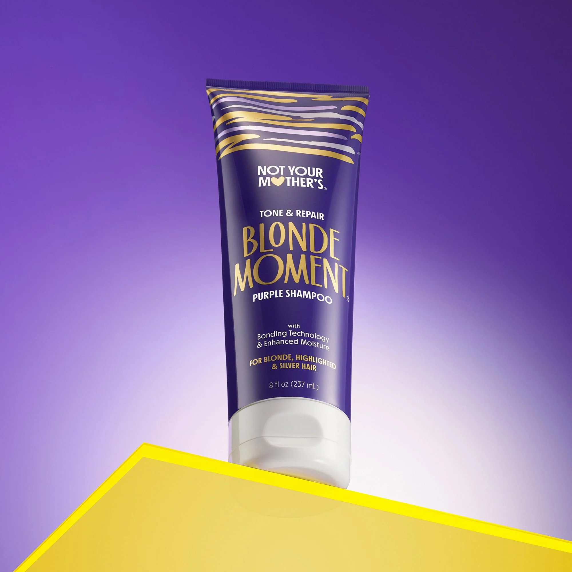 Not Your Mother's Blonde Moment Purple Shampoo and Conditioner (2-Pack) - 8 fl oz - Ideal for Blonde, Highlighted Brunette, Silver Hair - Helps with Bonding, Anti-Brass Toning, Repair, and Hydration - Image 5