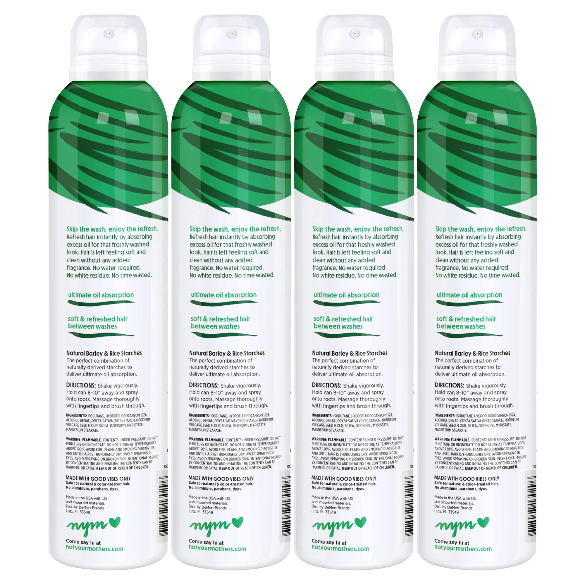 Not Your Mother's Clean Freak Unscented Dry Shampoo- Refreshing Dry Shampoo - Instantly Absorbs Oil and Odor for Refreshed Hair (7 Ounce (Pack of 4)) - Image 2