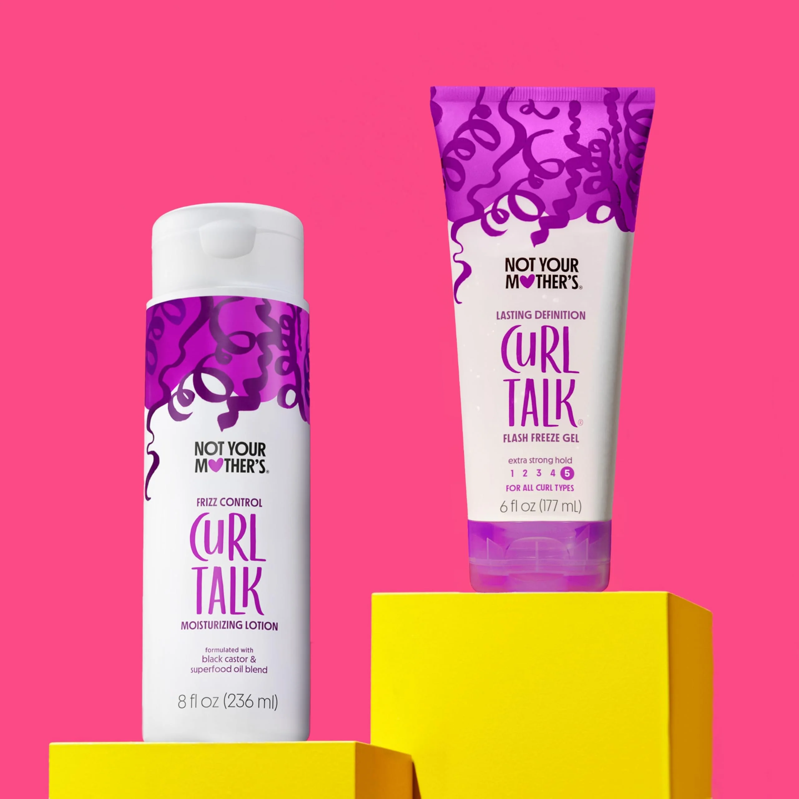 Not Your Mother's Curl Talk Lasting Definition Flash Freeze Gel and Frizz Control Moisturizing Lotion (2-Pack) - Formulated with Rice Curl Complex - Image 3