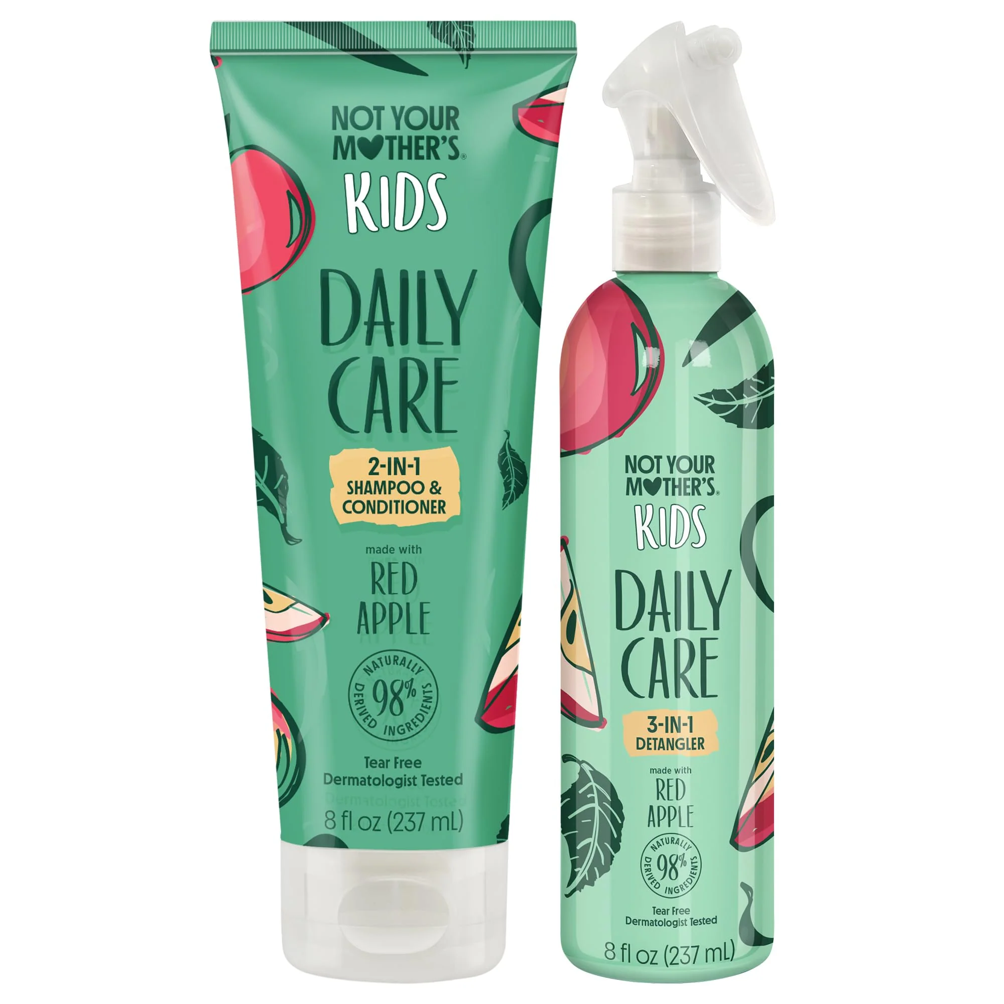 Not Your Mother's Kids Daily Care 2-In-1 Shampoo & Conditioner and 3-In-1 Detangler (2-Pack) - Hair Products for Kids - Ideal for All Hair Types