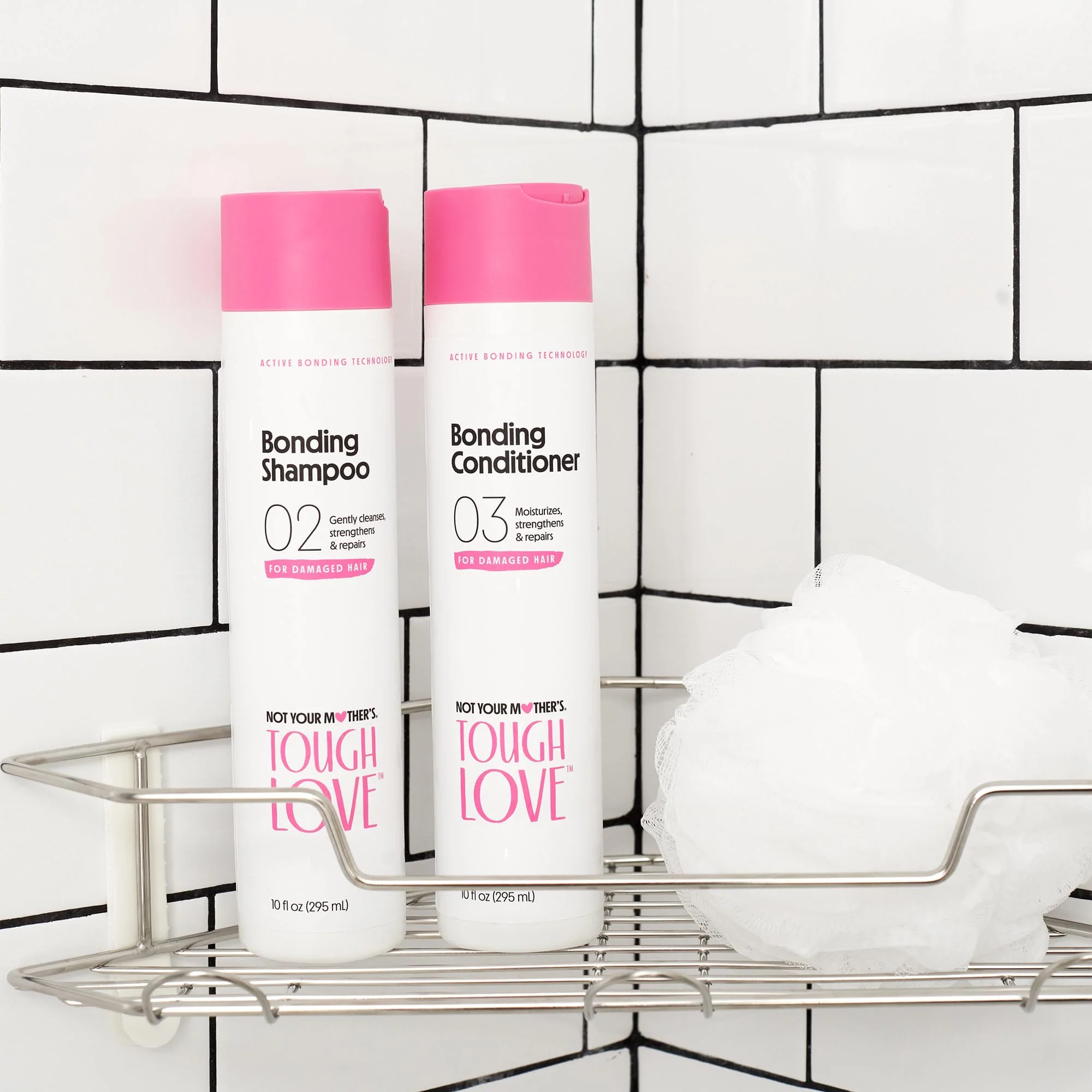 Not Your Mother's Tough Love Shampoo & Conditioner (2-Pack) - 10 fl oz - Helps Strengthen Hair, Repair Hair, and Condition Damaged Hair - Image 5