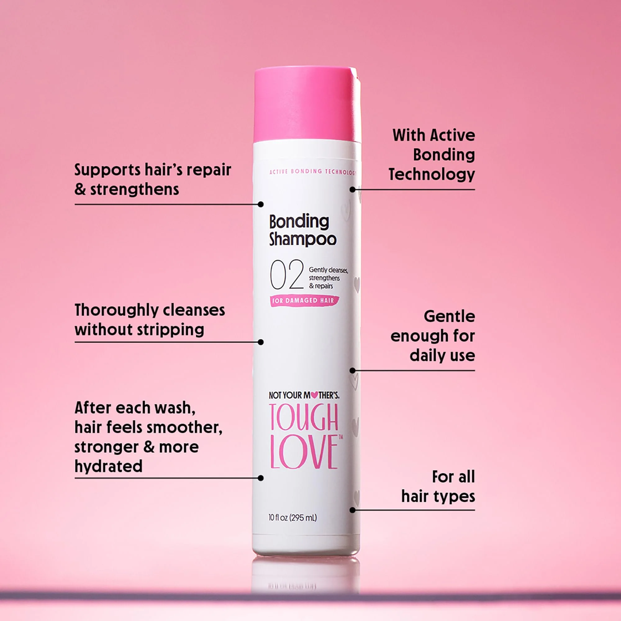 Not Your Mother's Tough Love Shampoo & Conditioner (2-Pack) - 10 fl oz - Helps Strengthen Hair, Repair Hair, and Condition Damaged Hair - Image 7