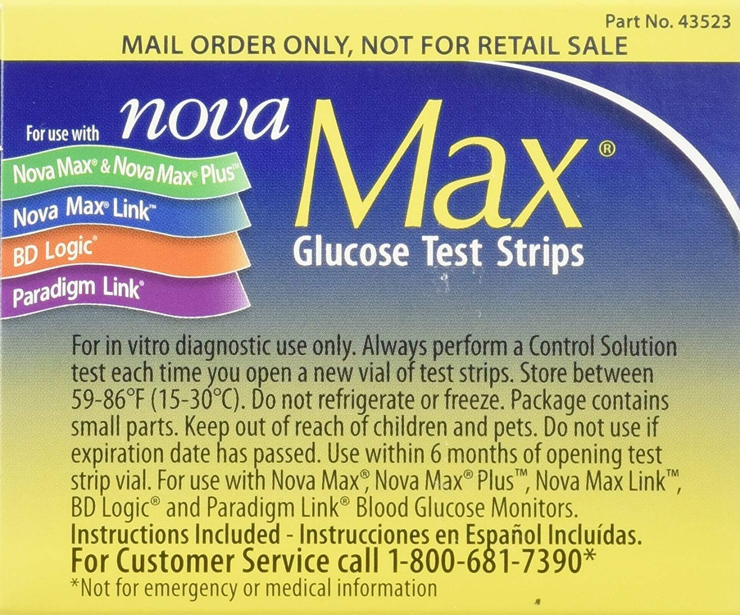 Nova Max Glucose Test Strips 250Ct. Nfrs Bundle Savings (5 boxes of 50Ct= 250CT Total) - Image 2