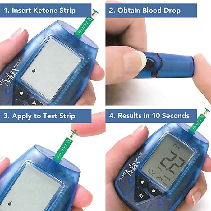 Nova Max Plus Ketone Test Strips 10 Count, (40 Total) - Image 3