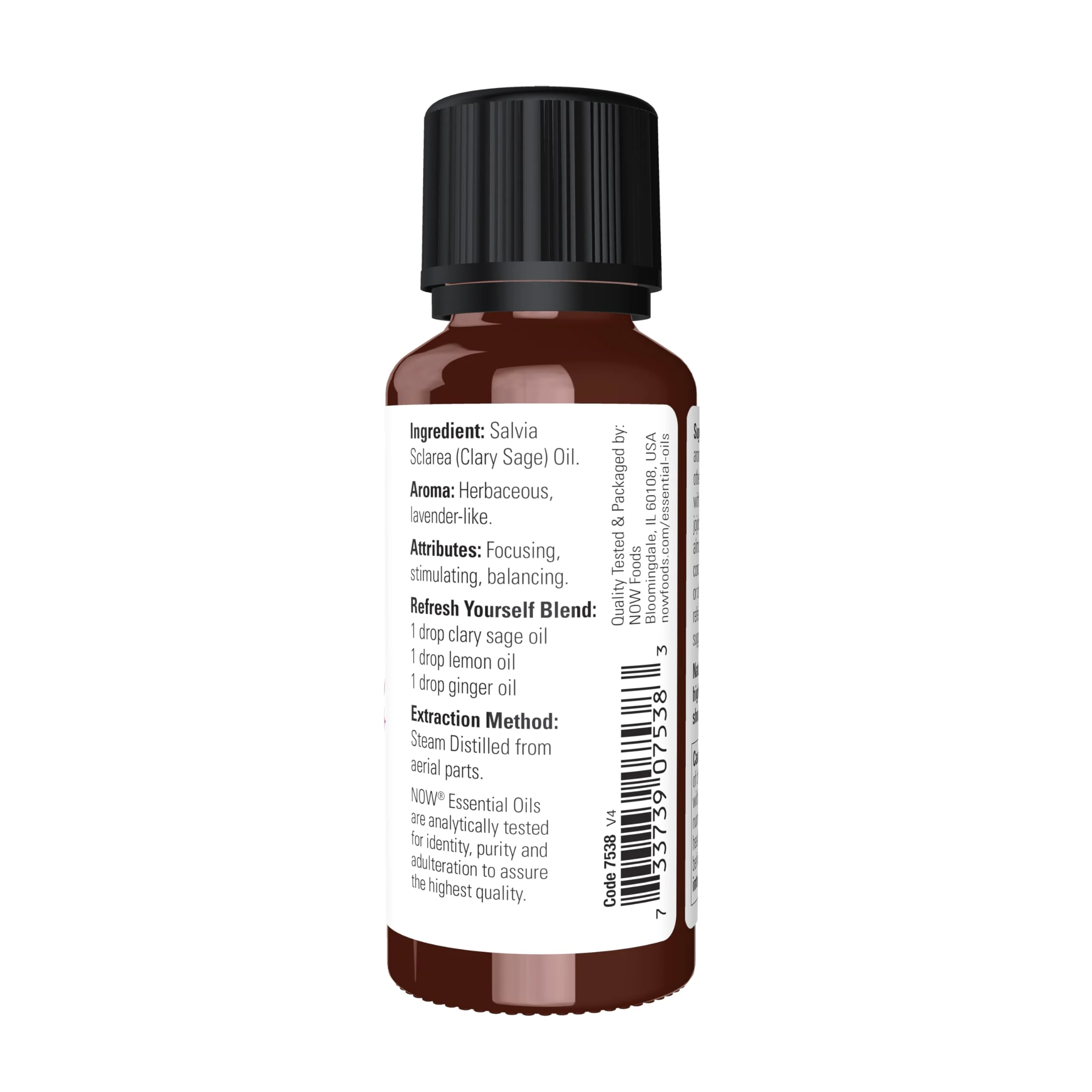 NOW Essential Oils, Clary Sage Oil, Focusing Aromatherapy Scent, Steam Distilled, 100% Pure, Vegan, Child Resistant Cap, 1-Ounce - Image 8