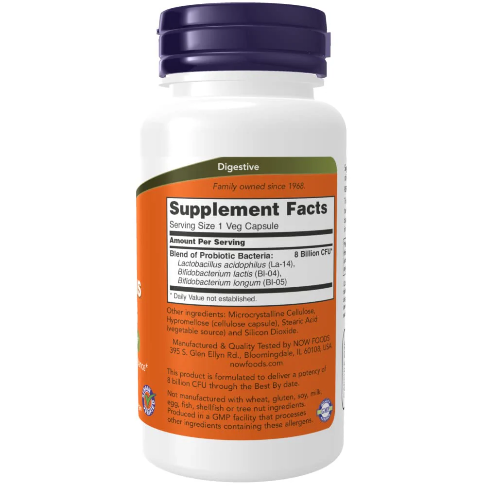 NOW Foods: 8 Billion Acidophilus & Bifidus, 120 Veg caps (2 Pack) - Image 2