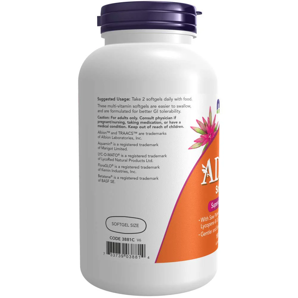NOW Foods AdamTM Men's Multiple Vitamin -Softgels,180 Count (Pack of 1) - Image 8