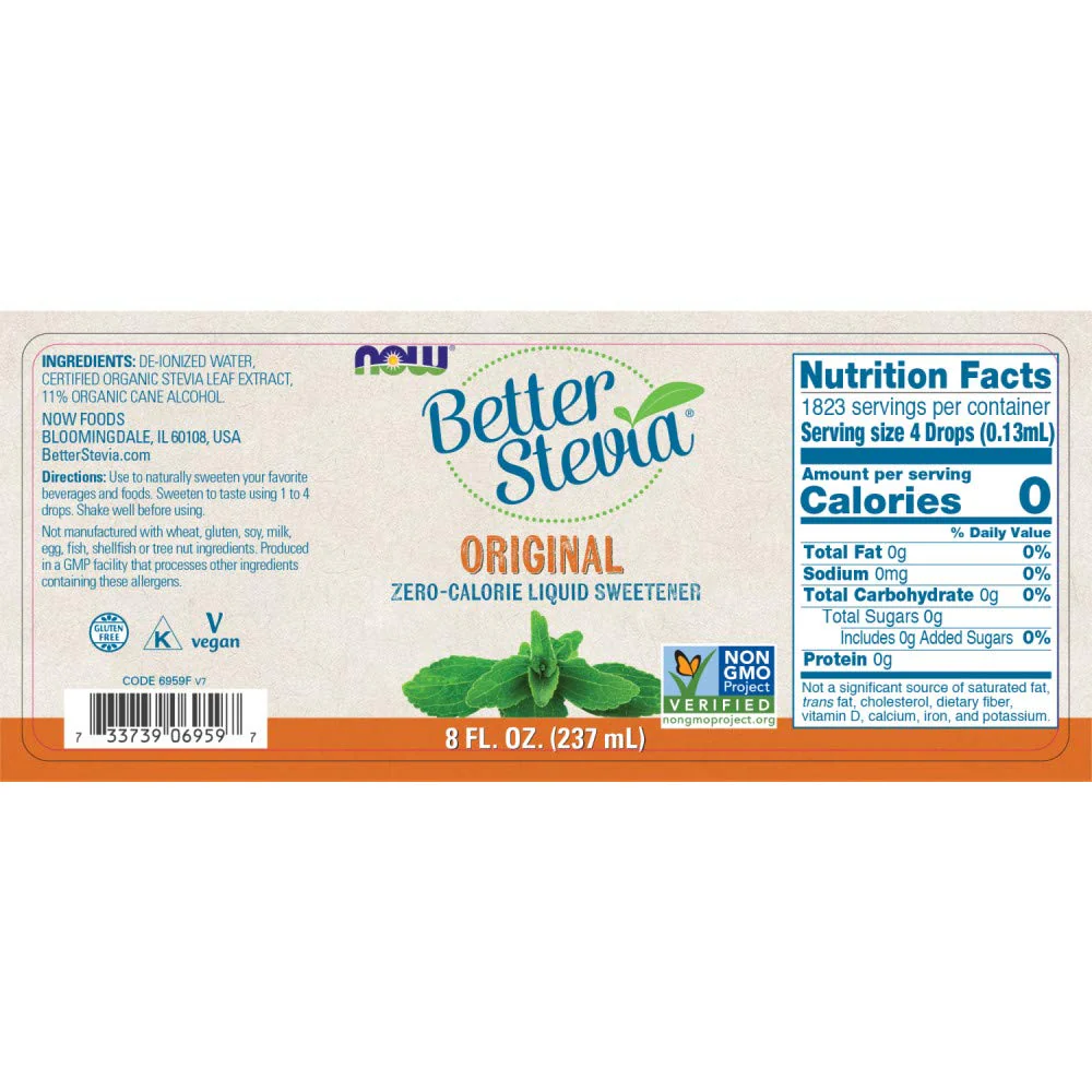Now Foods Better Stevia Original Liquid Extract, 8 Ounce Bottle (Pack of 2) - Image 5