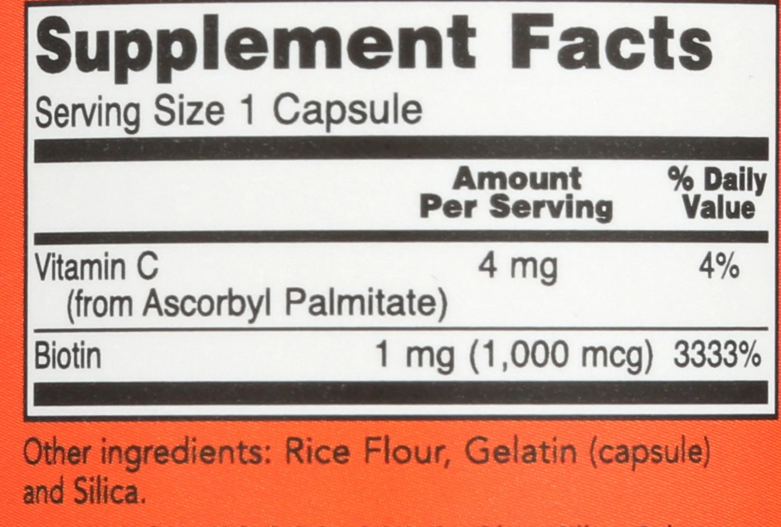 Now Foods Biotin 1000 MCG - 100 Capsules - Image 6