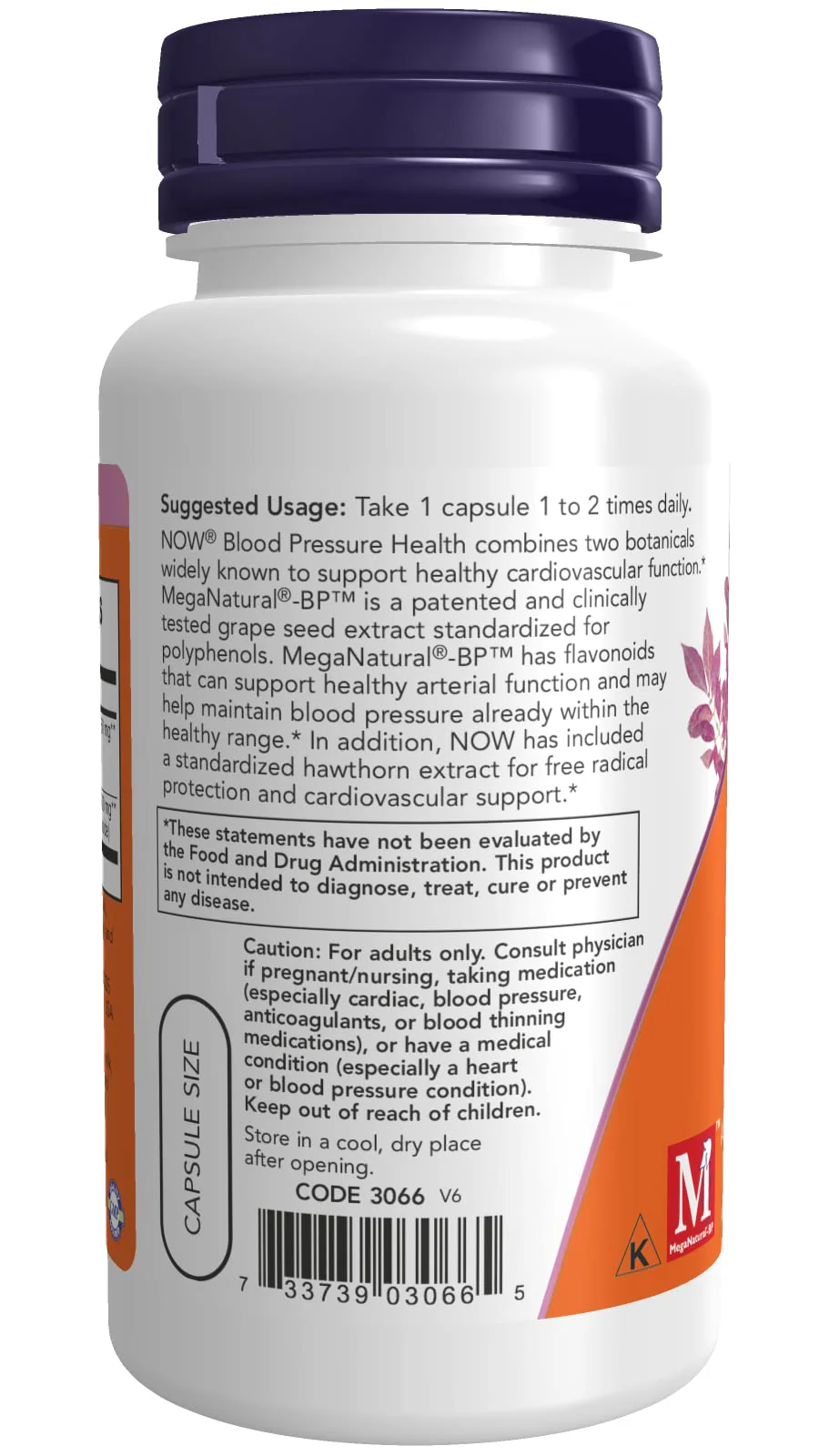 Now Foods Blood Pressure Health 90 Vcaps, 2 Pack - Image 3