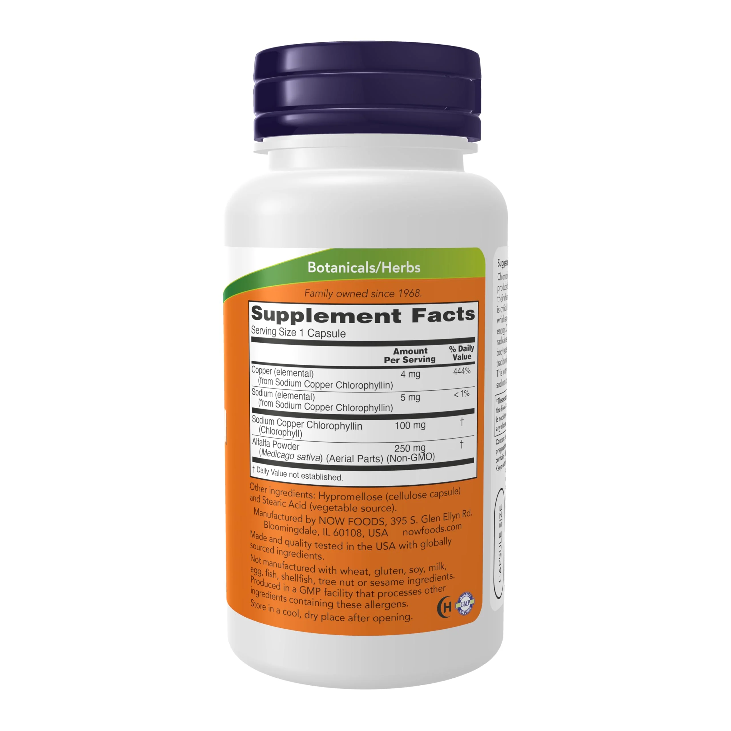 Now Foods Chlorophyll 100 mg Caps, 90 ct - Image 2
