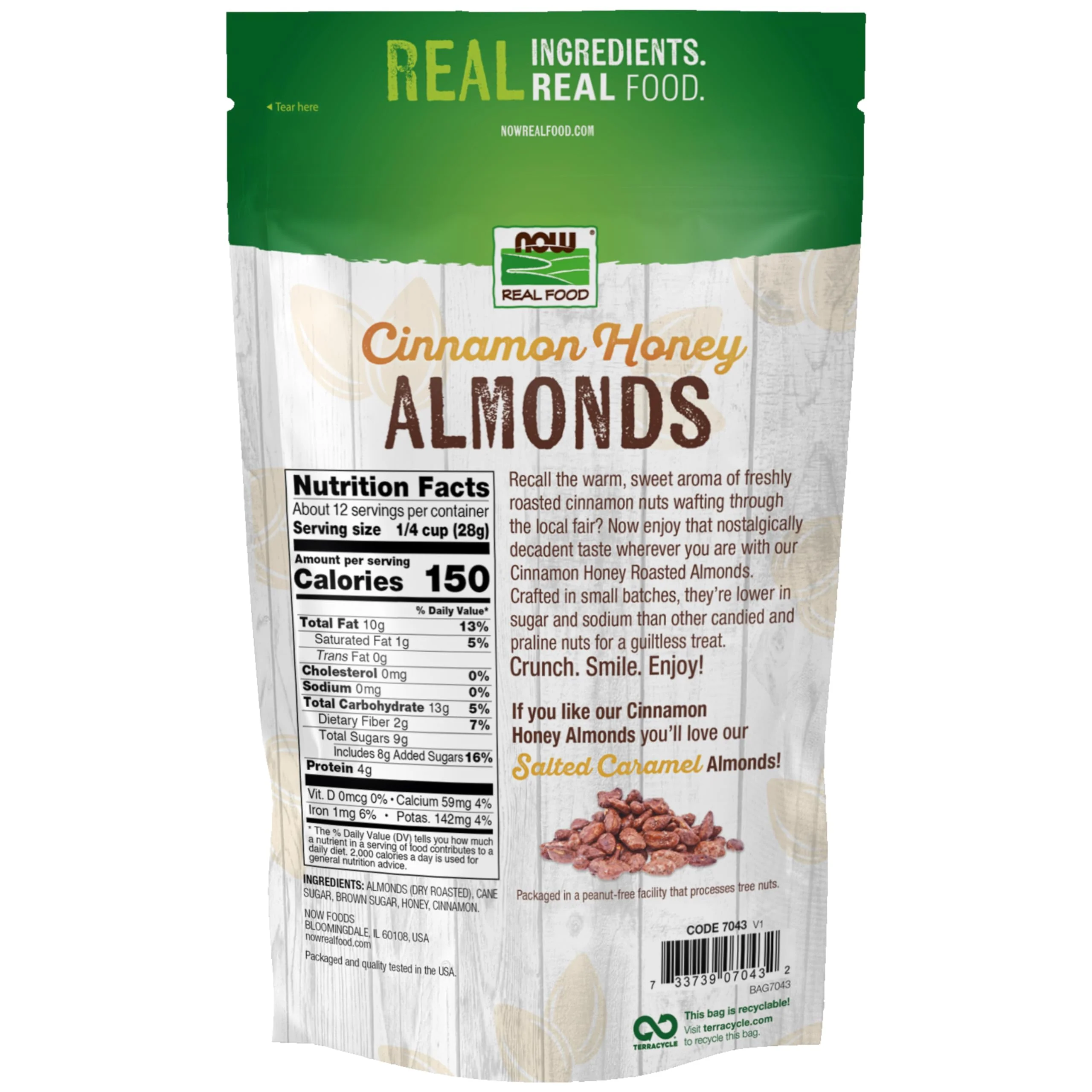 NOW Foods, Cinnamon Honey Coated Almonds, Crafted in Small Batches, 12-Ounce (340 g) - Image 2