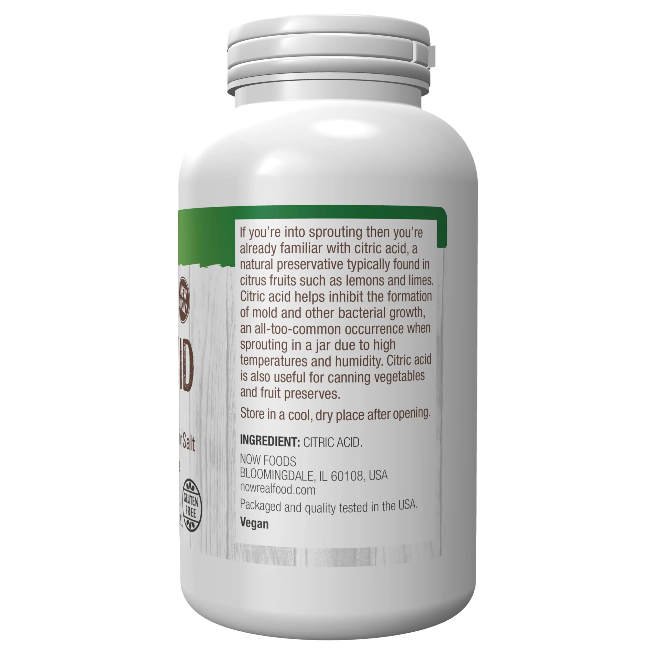 NOW Foods, Citric Acid, Sprouting Aid, Great Substitute for Salt, Preservative Found in Citrus Fruits, 1-Pound - Image 2