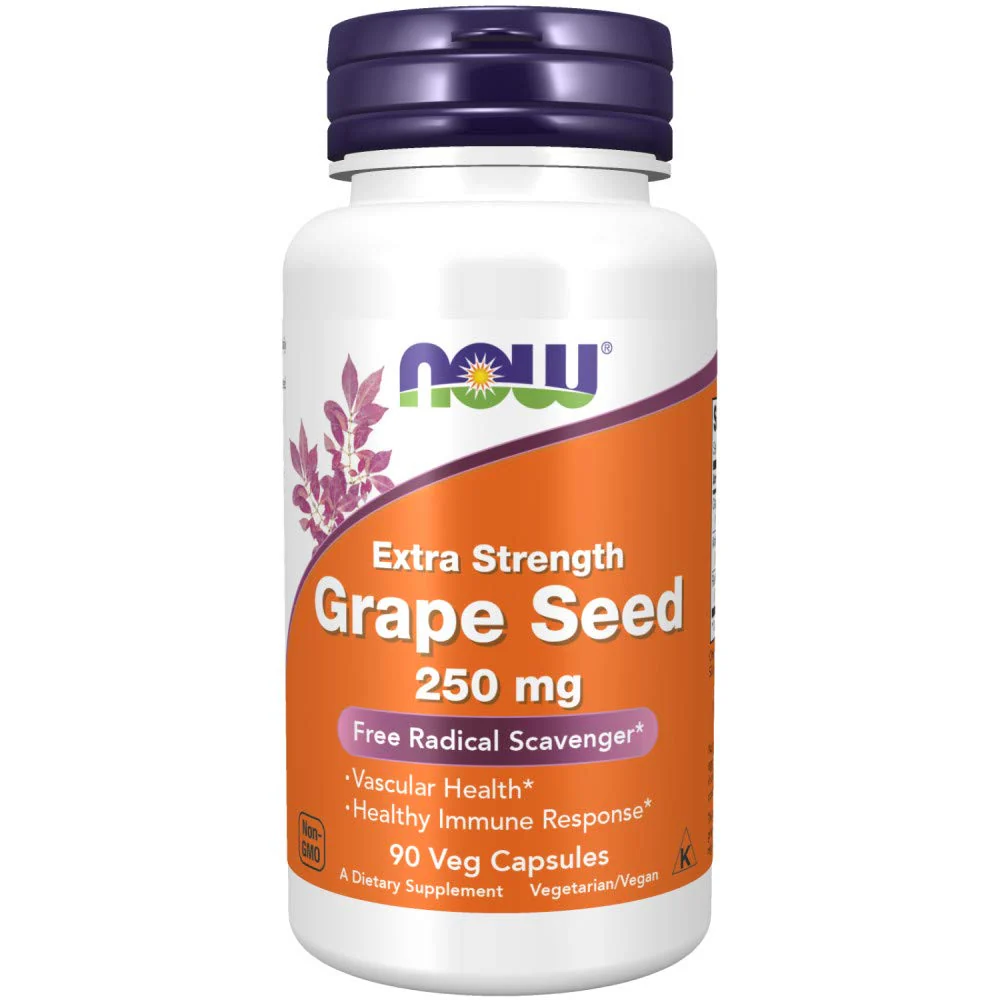 NOW Foods Grape Seed Extract 250mg, 90 Vcaps - (Pack of 2) - Image 6