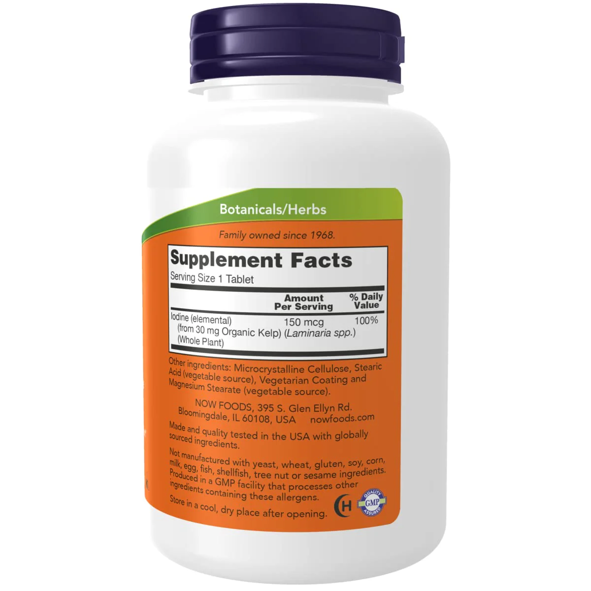 Now Foods Kelp, 150mcg of Natural Iodine, 200 Tablets - Image 3