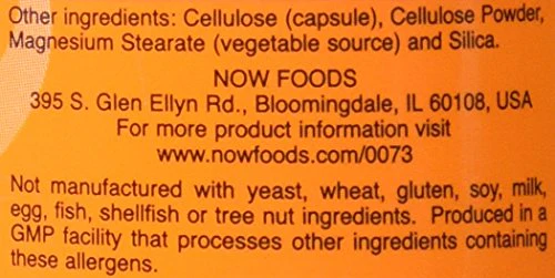 Now Foods L-Carnitine 500 mg 180 Capsules - Image 2