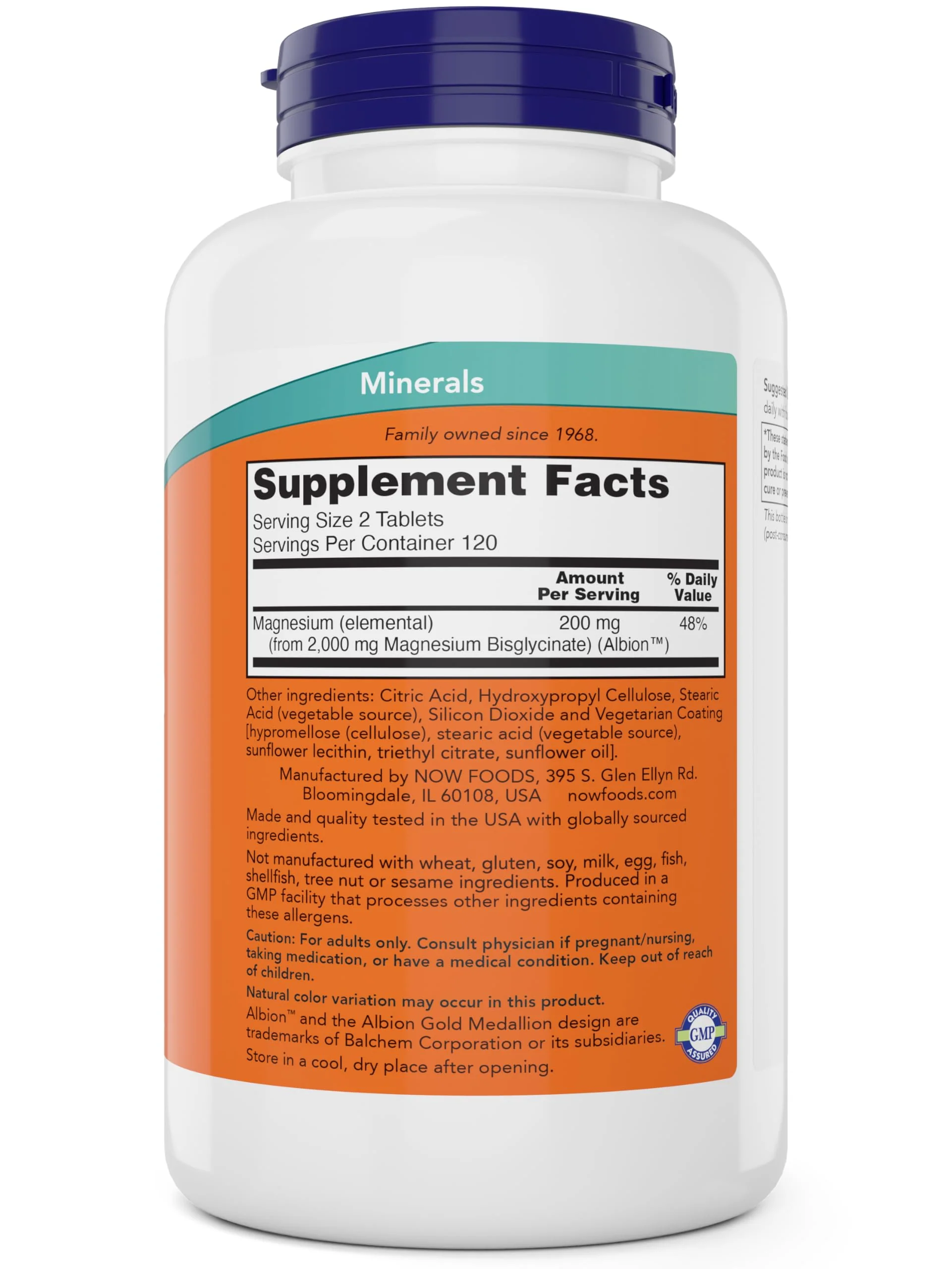 Now Foods Magnesium Glycinate, 240 Tablets - Supports Healthy Muscle and Nerve Functions - Non-GMO - Image 4