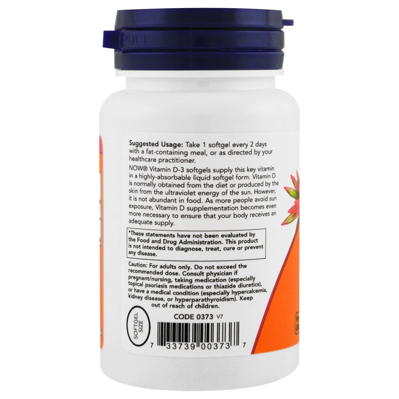 Now Foods Now Supplements, Vitamin D-3 5,000 IU, High Potency, Structural Support*, 240 Softgels (4 Pack) - Image 2