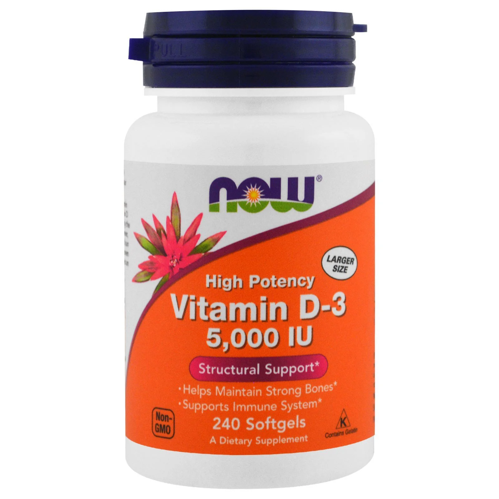 Now Foods Now Supplements, Vitamin D-3 5,000 IU, High Potency, Structural Support*, 240 Softgels (4 Pack) - Image 4