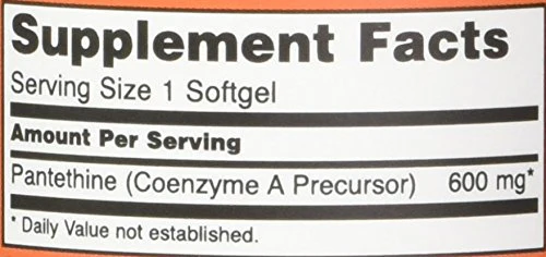 NOW Foods Pantethine, 600 mg 60 Softgels (Pack of 2) - Image 3