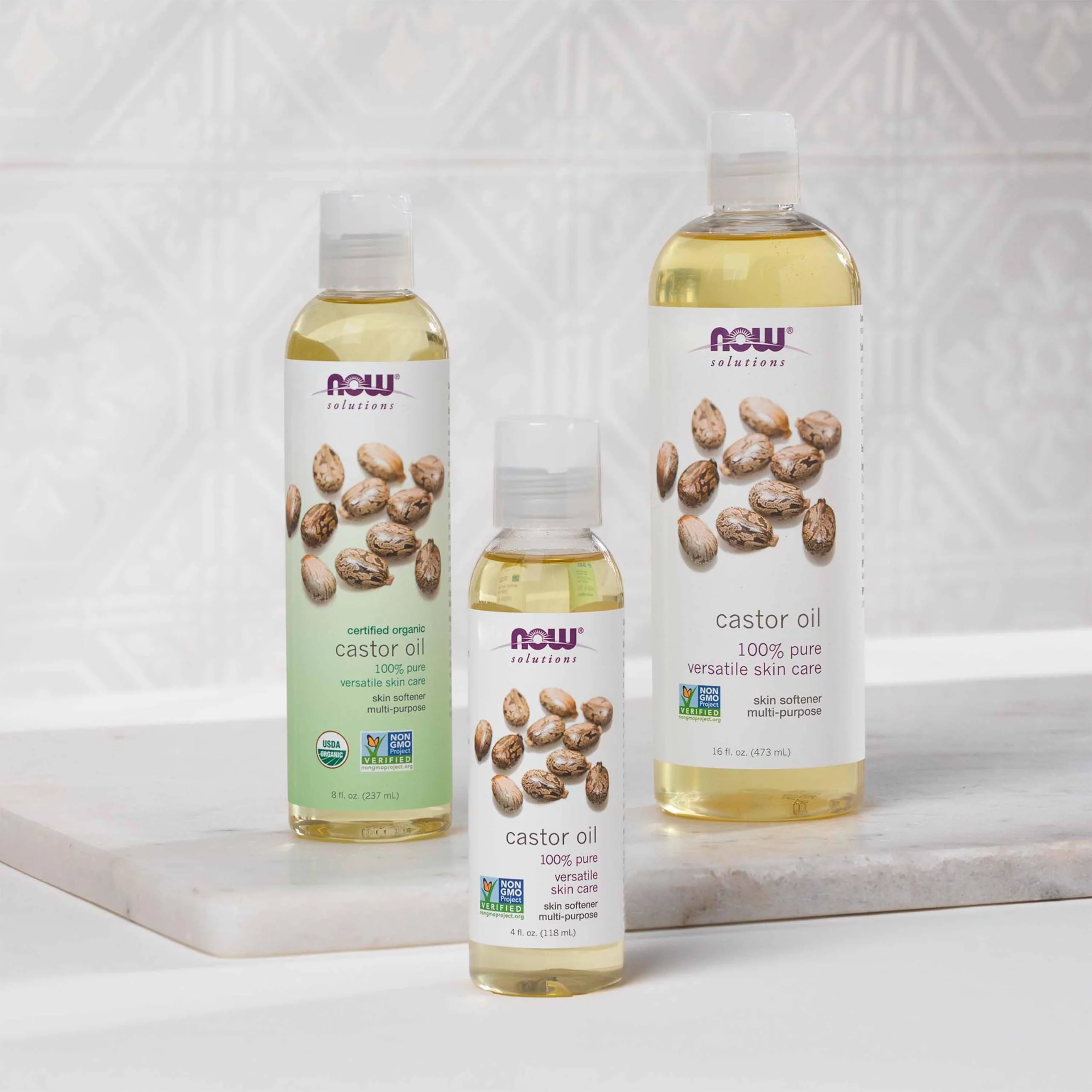 NOW Foods Solutions, Castor Oil, 100% Pure Versatile Skin Care, Multi-Purpose Skin Softener, 4-Ounce - Image 4