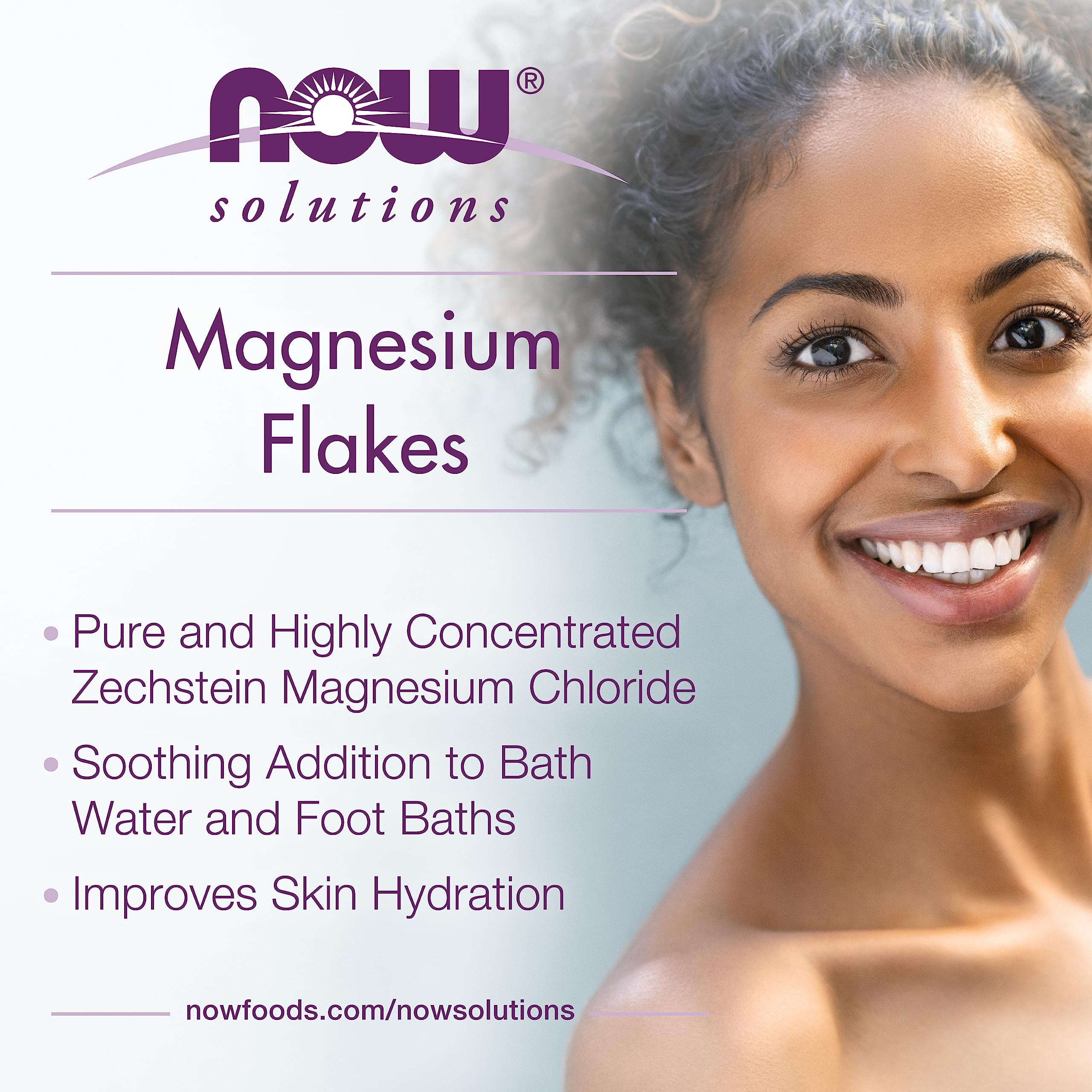 NOW Foods Solutions, Magnesium Flakes, 100% Pure, from the Ancient Zechstein Seabed, Highly Concentrated, 54-Ounce - Image 5