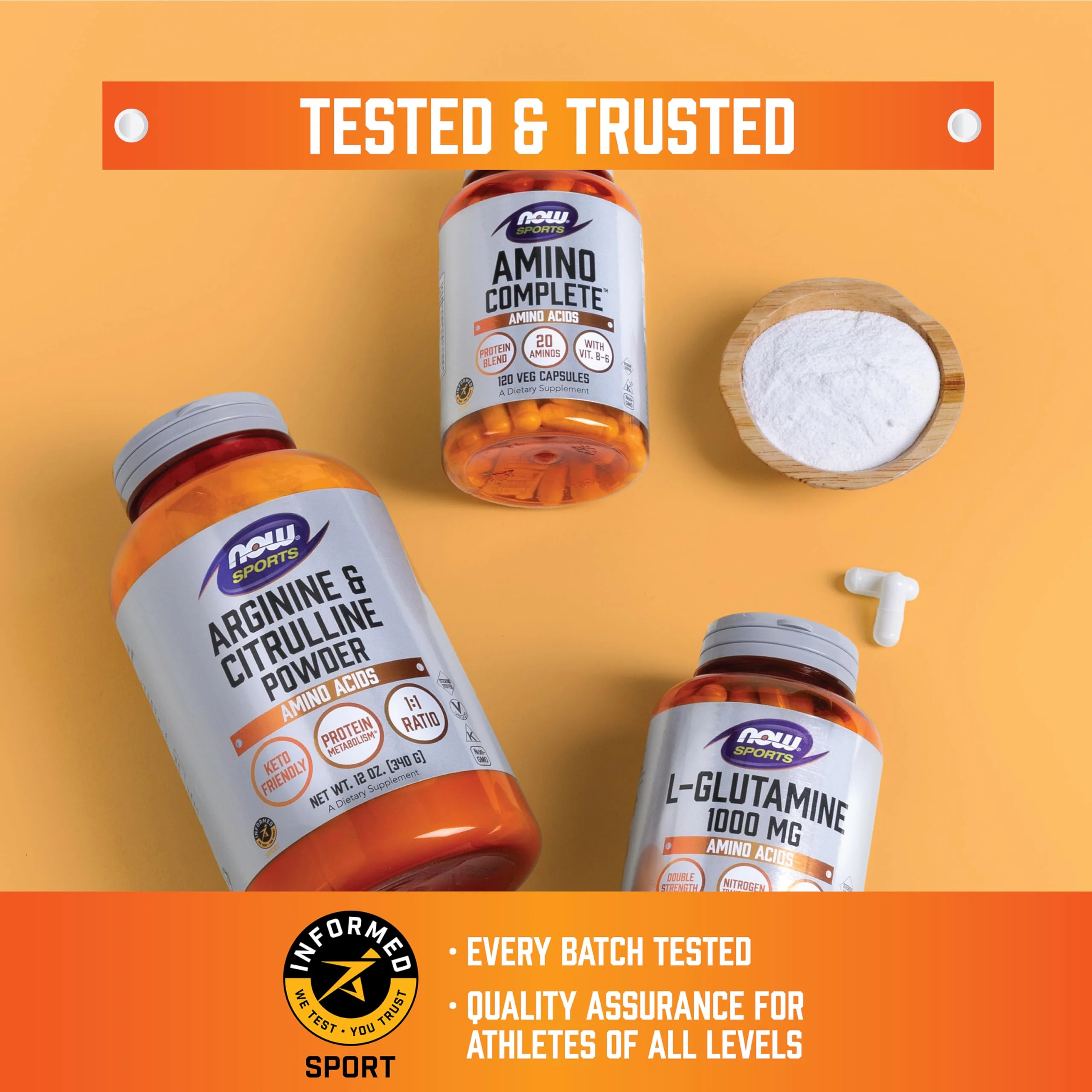 NOW Foods Sports Nutrition, Arginine & Citrulline Powder, 1:1 Ratio, Amino Acid, 12-Ounce - Image 4