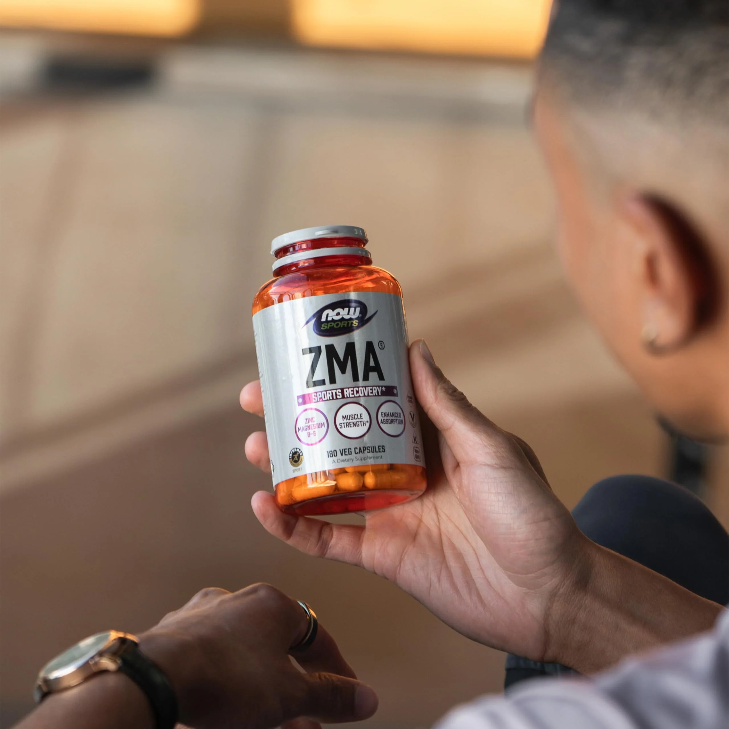 NOW Foods Sports Nutrition, ZMA (Zinc, Magnesium and Vitamin B-6), Enhanced Absorption, Sports Recovery*, 180 Capsules - Image 3