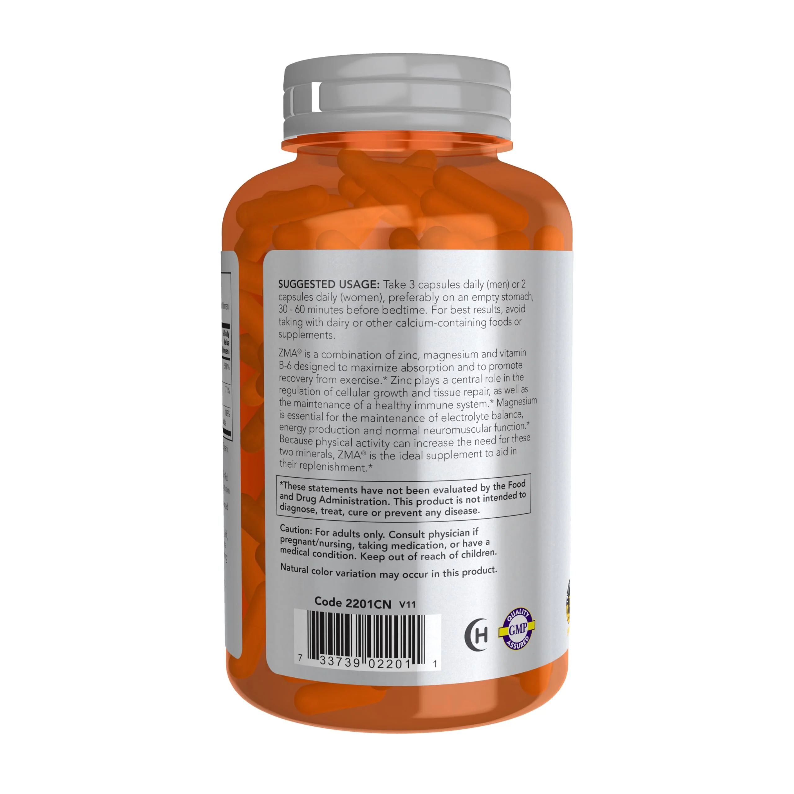 NOW Foods Sports Nutrition, ZMA (Zinc, Magnesium and Vitamin B-6), Enhanced Absorption, Sports Recovery*, 180 Capsules - Image 7