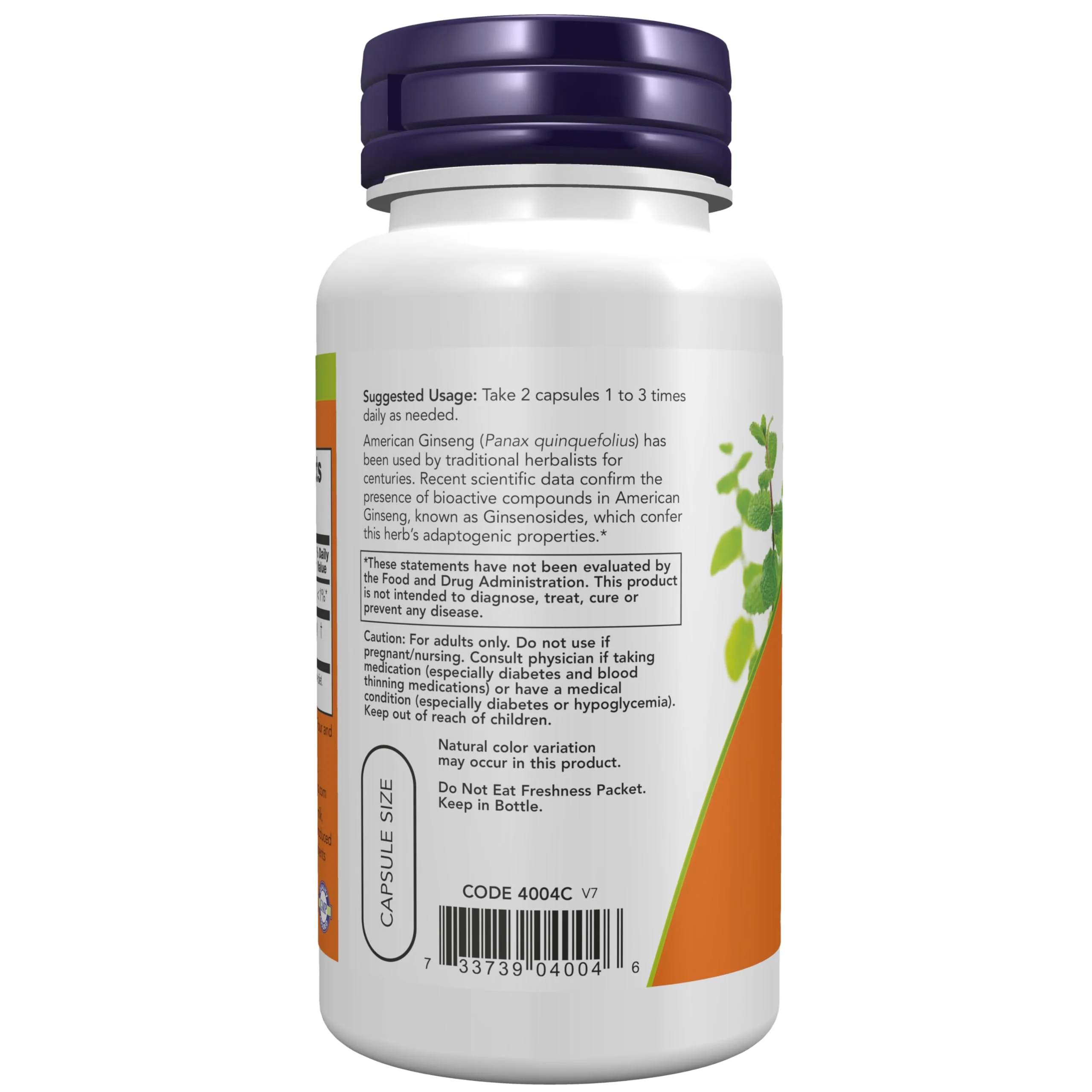 NOW Foods Supplements, American Ginseng (Panax quinquefolius) 500 mg, Herbal Supplement, 100 Veg Capsules - Image 7
