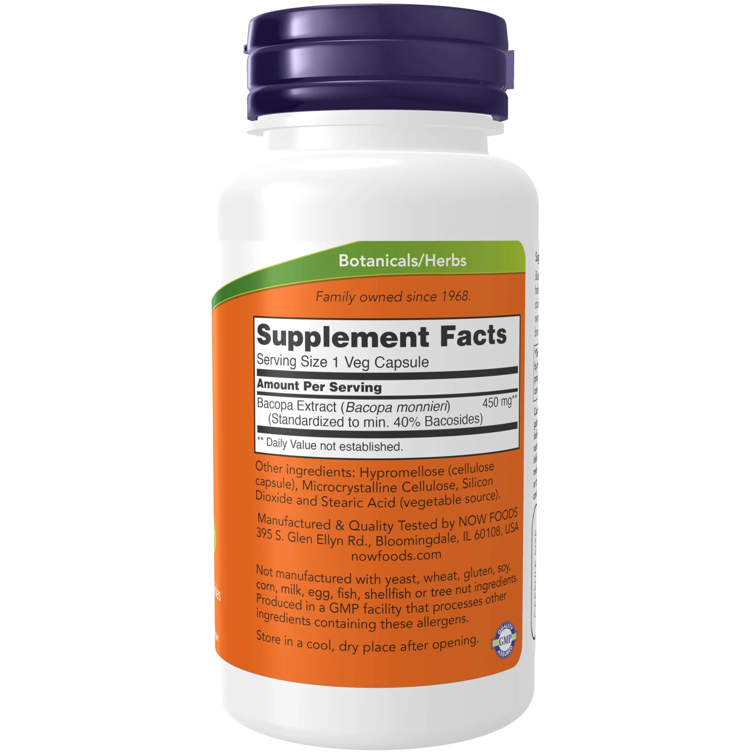 NOW Foods Supplements, Bacopa Extract (Bacopa monnieri) 450 mg, Promotes Brain Health*, 90 Veg Capsules - Image 8