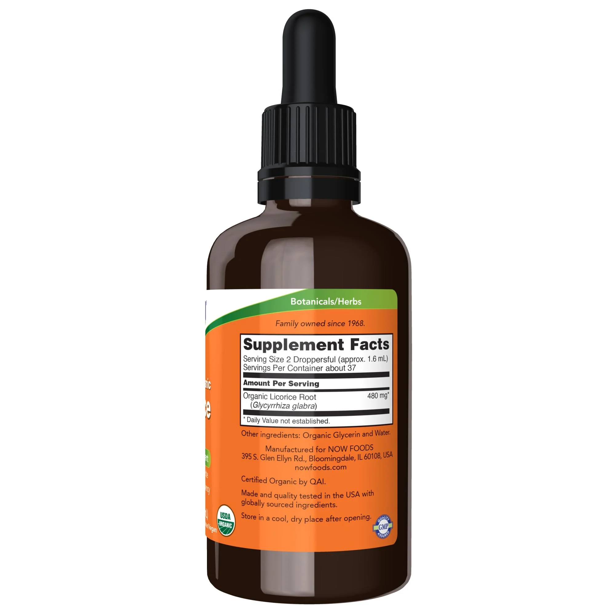 Now Foods Supplements, Certified Organic Licorice Root 2 fl. oz - Image 7