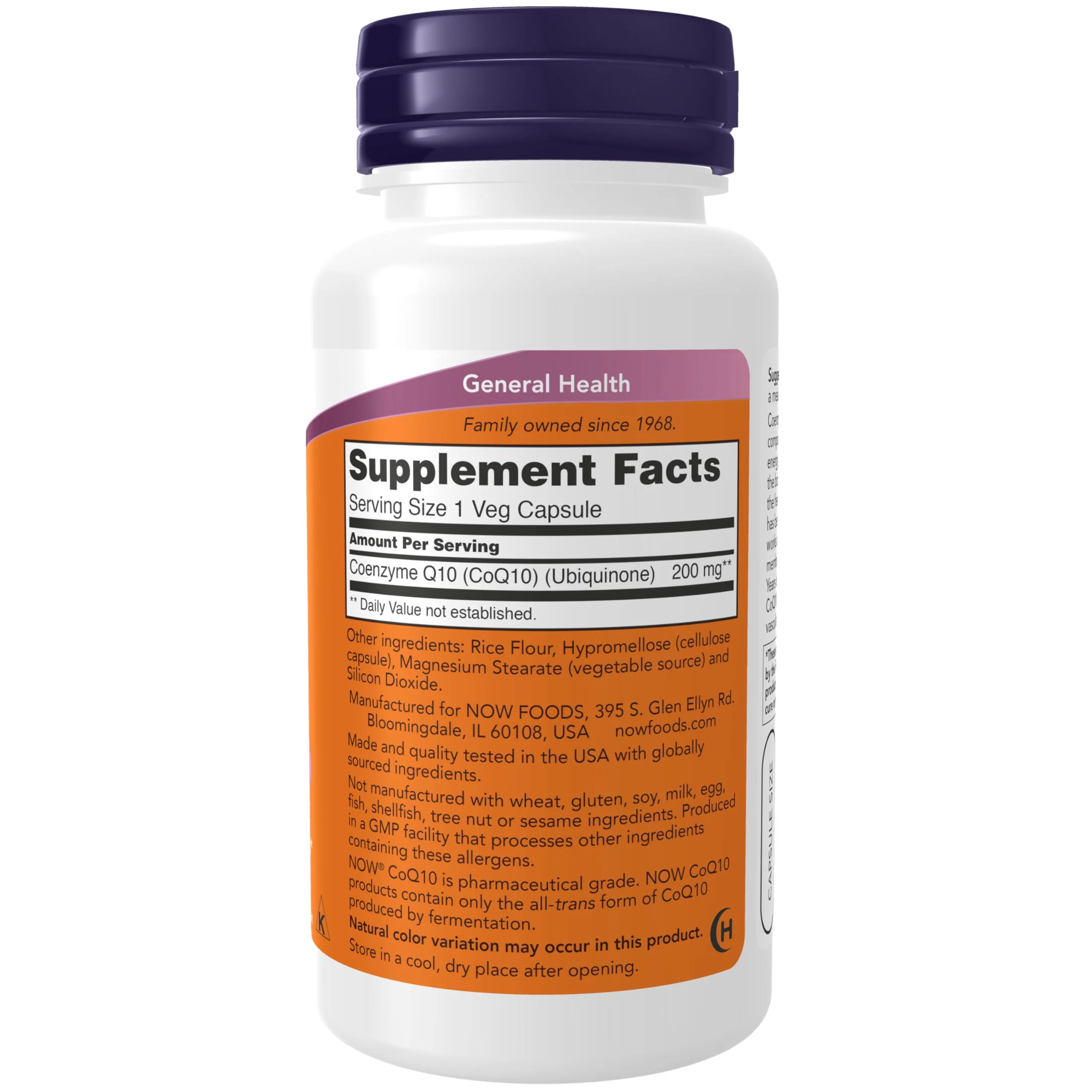 NOW Foods Supplements, CoQ10 (Coenzyme Q10) 200 mg, Cardiovascular Health*, 60 Veg Capsules - Image 8