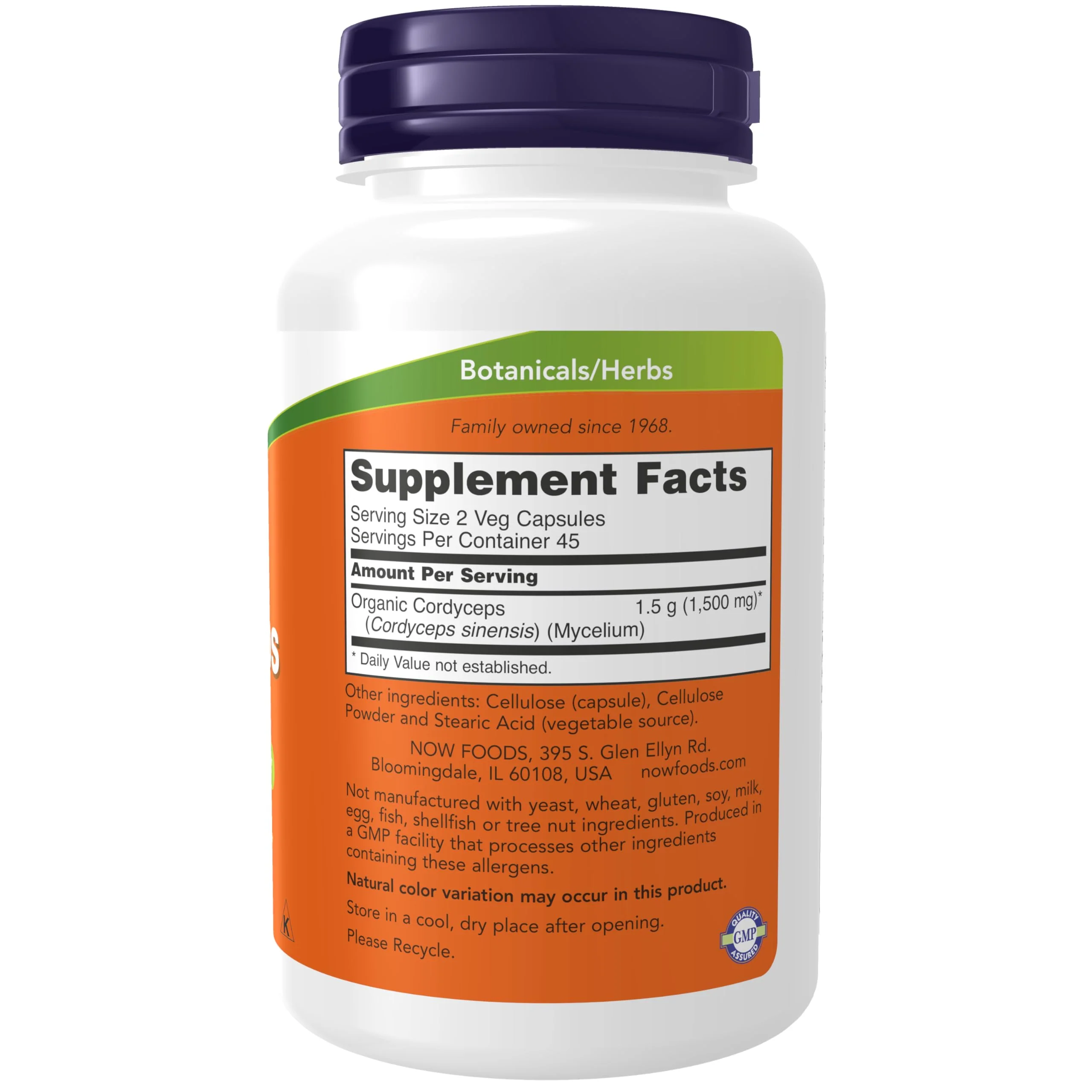 NOW Foods Supplements, Cordyceps (Cordyceps sinensis)750 mg, Healthy Immune Support*, 90 Veg Capsules - Image 2