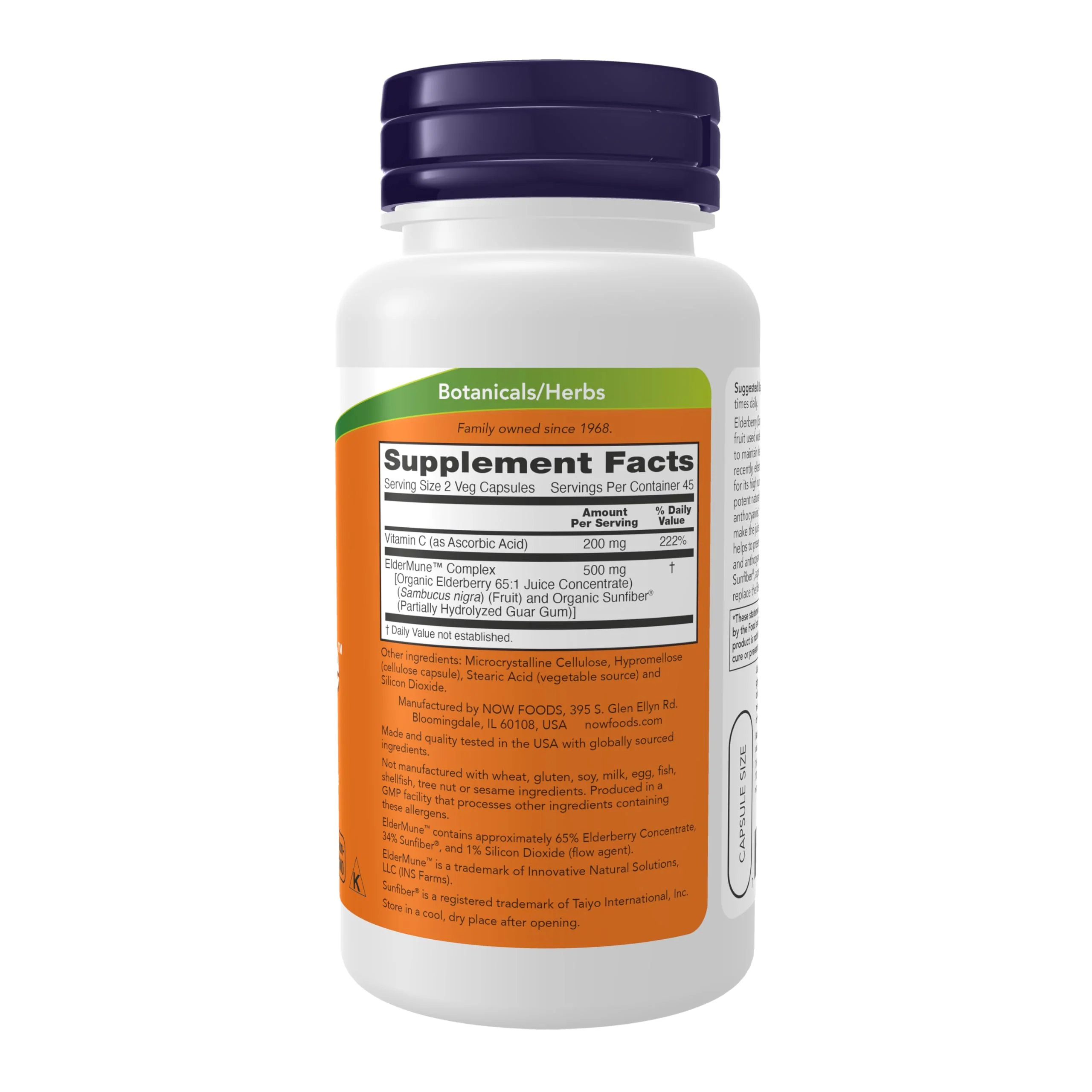 NOW Foods Supplements, ElderMune 65:1 Elderberry Juice Concentrate With Vitamin C, Immune System Support, 90 Veg Capsules - Image 2