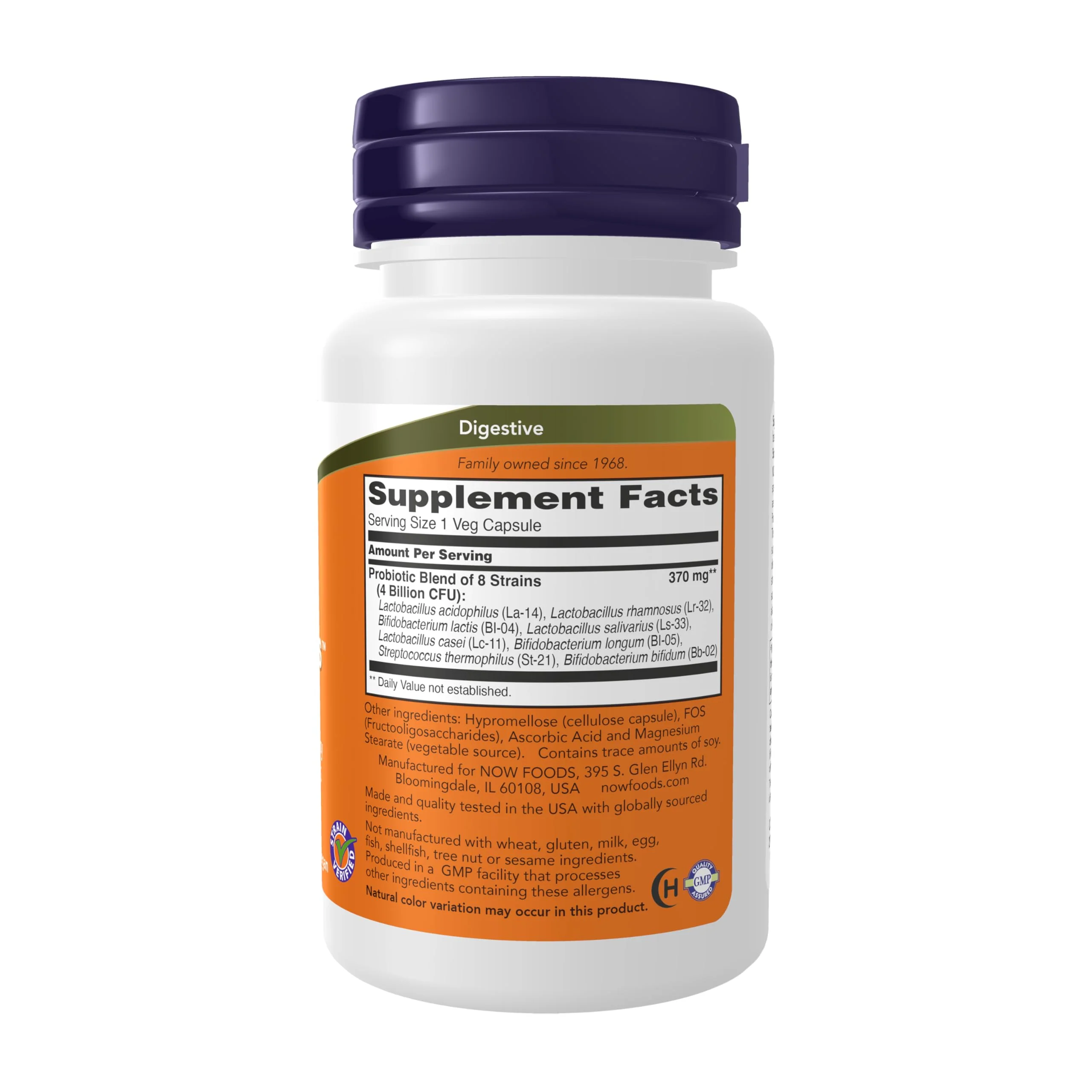 NOW Foods Supplements, Gr8-Dophilus™with 8 Strains & 4 Billion Potency, Shelf Stable, 60 Veg Capsules - Image 7