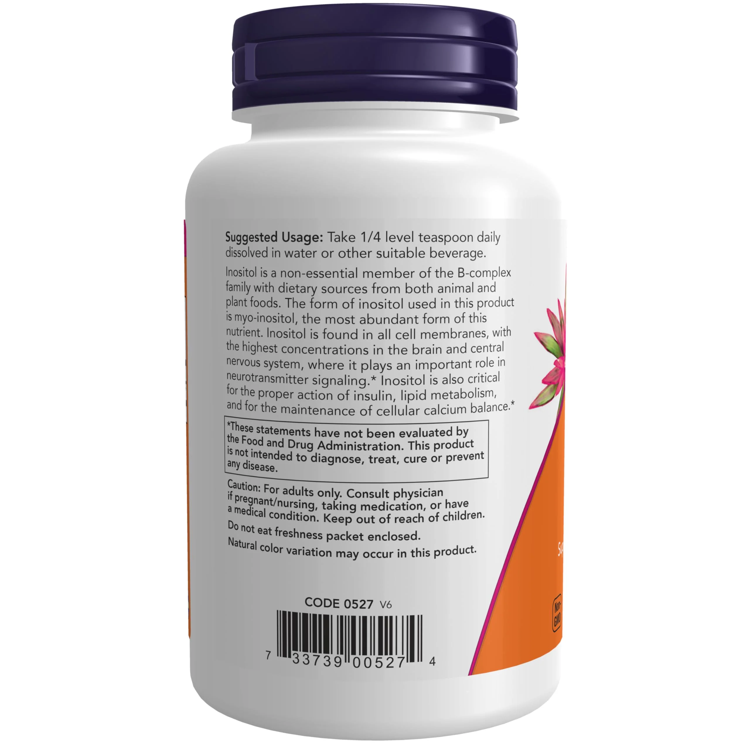 NOW Foods Supplements, Inositol Powder, Neurotransmitter Signaling*, Cellular Health*, 4-Ounce - Image 6
