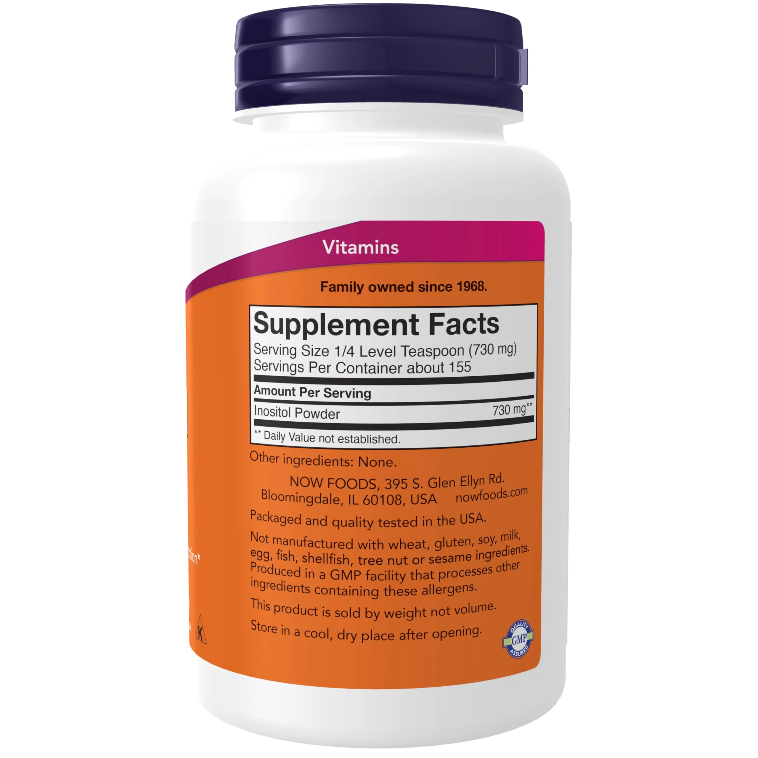 NOW Foods Supplements, Inositol Powder, Neurotransmitter Signaling*, Cellular Health*, 4-Ounce - Image 7