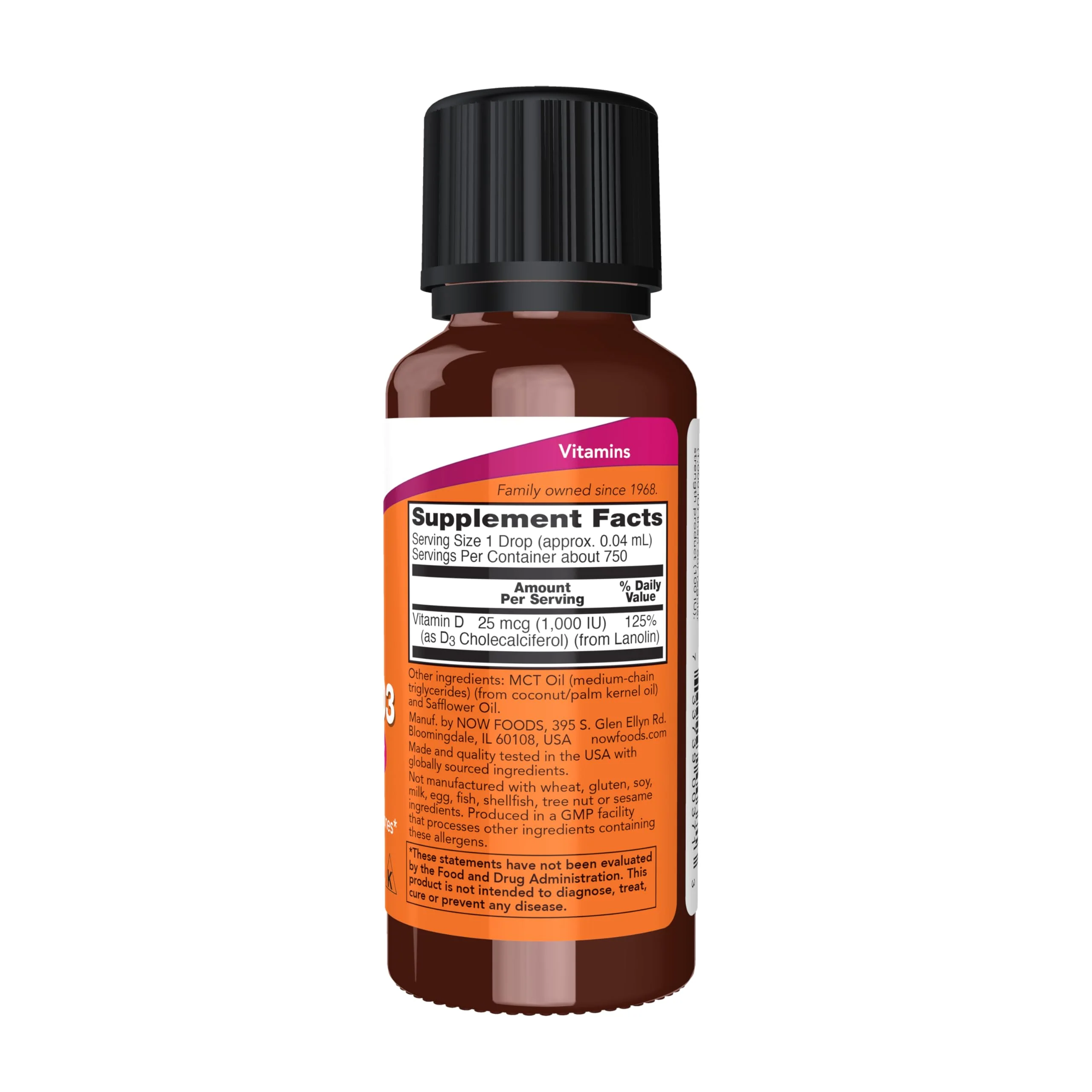 NOW Foods Supplements, Liquid Vitamin D-3, Extra Strength, Structural Support*, 1-Ounce - Image 2